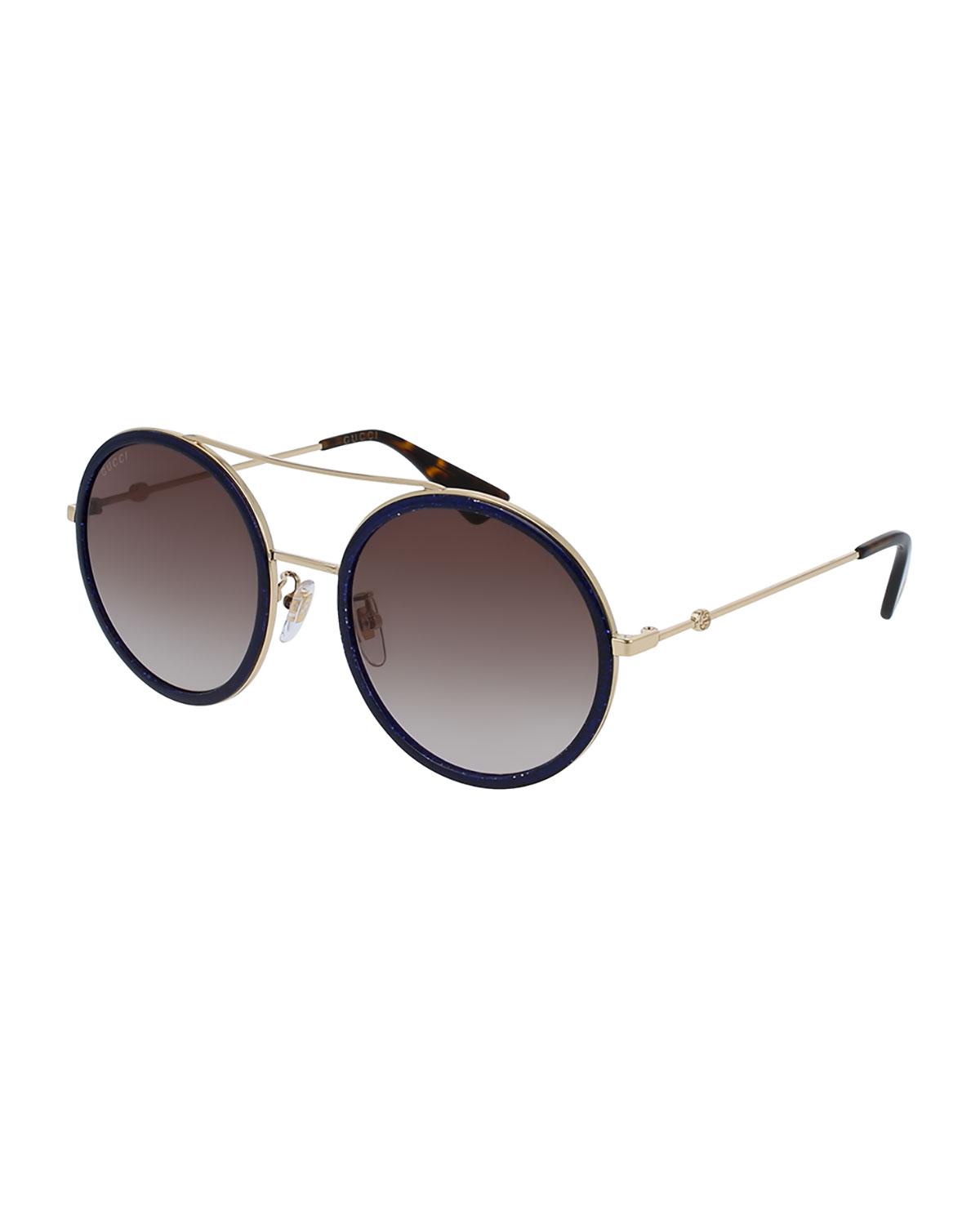 56mm round sunglasses gucci