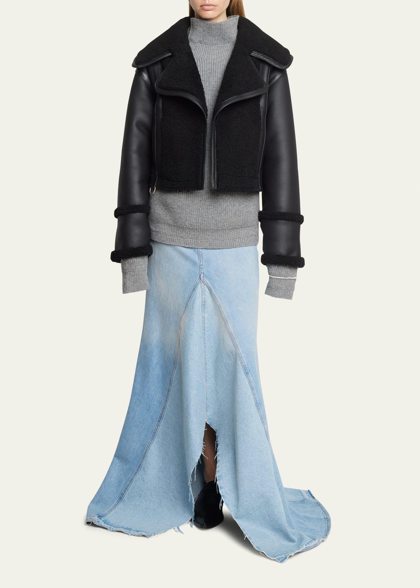 Victoria beckham shearling jacket top
