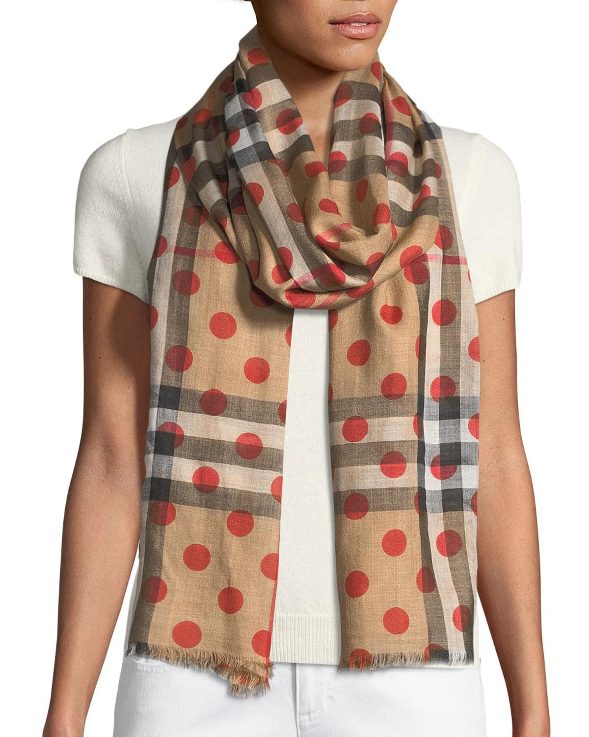 burberry dot scarf