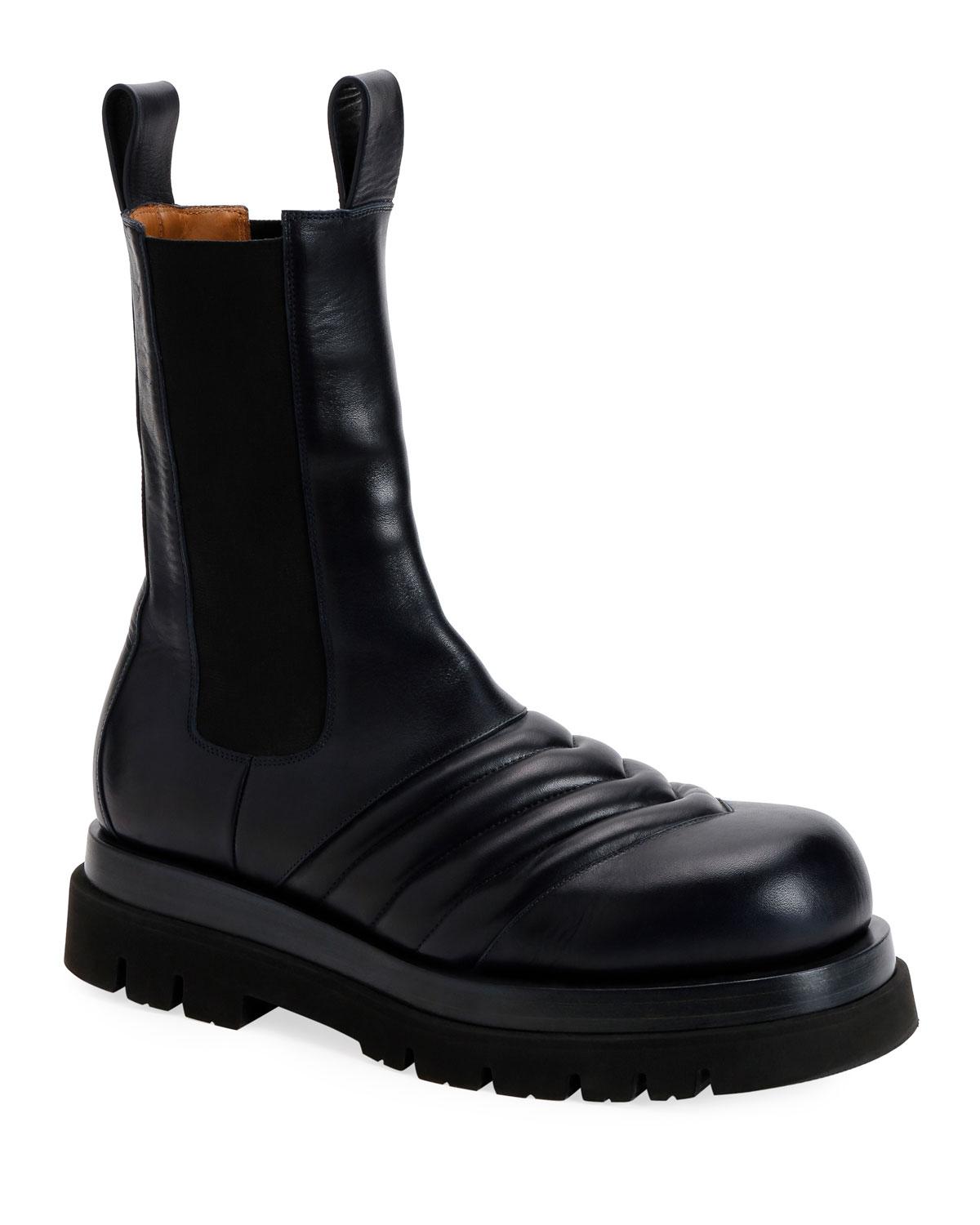 black flat combat boots