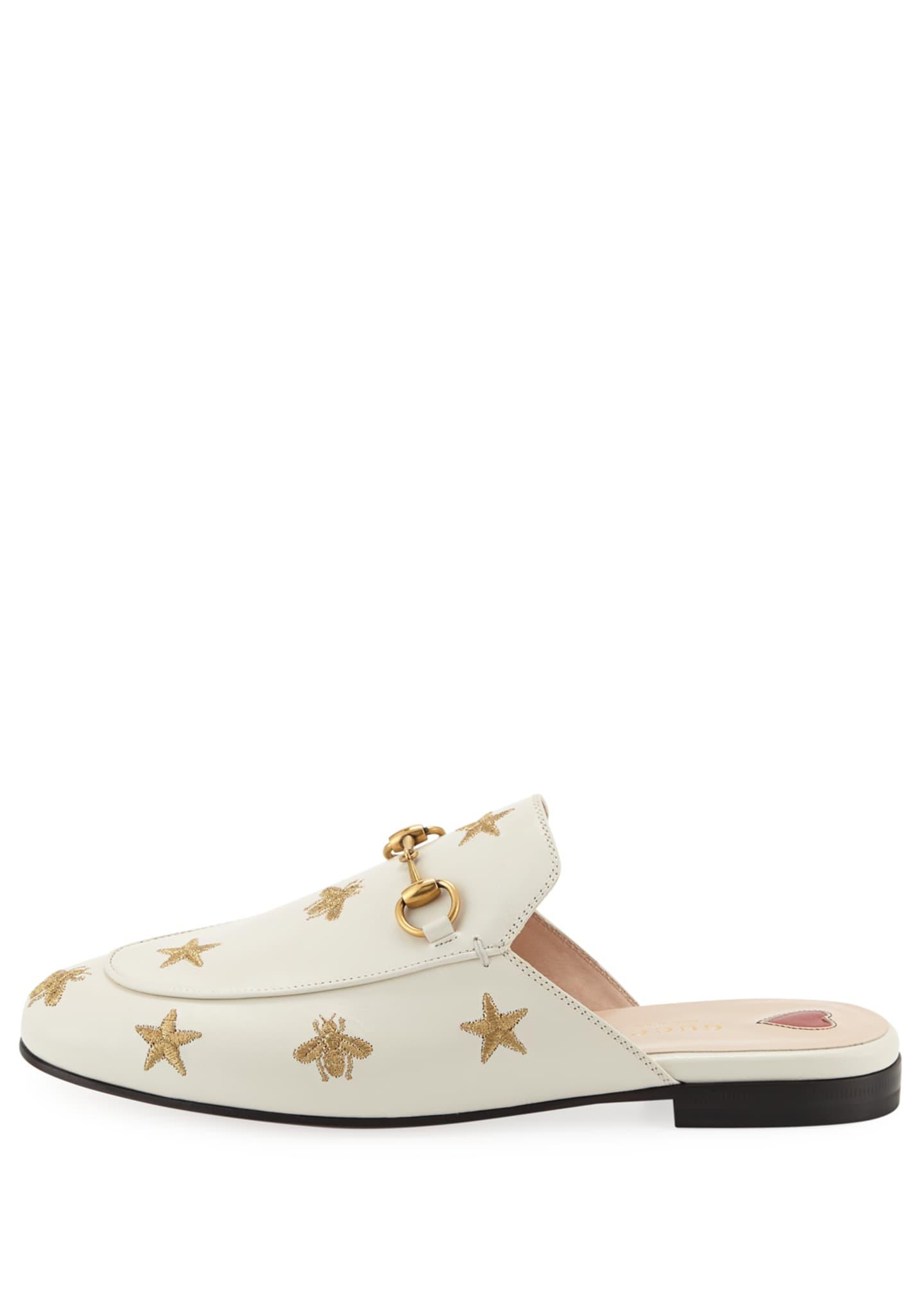 gucci flat princetown bee & star mule