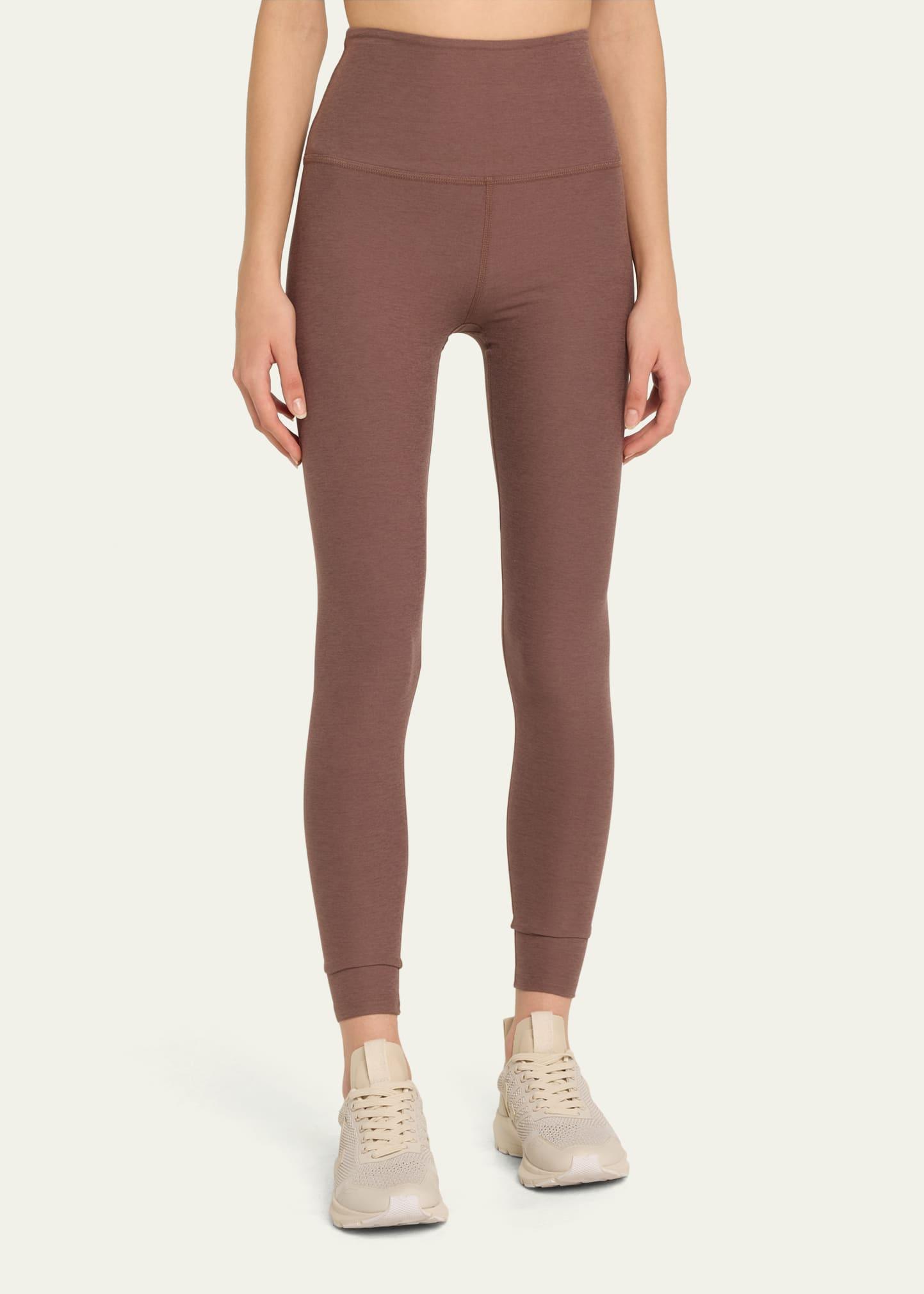 Beyond Yoga Caught In The Midi High-waist Space-dye Leggings in Natural