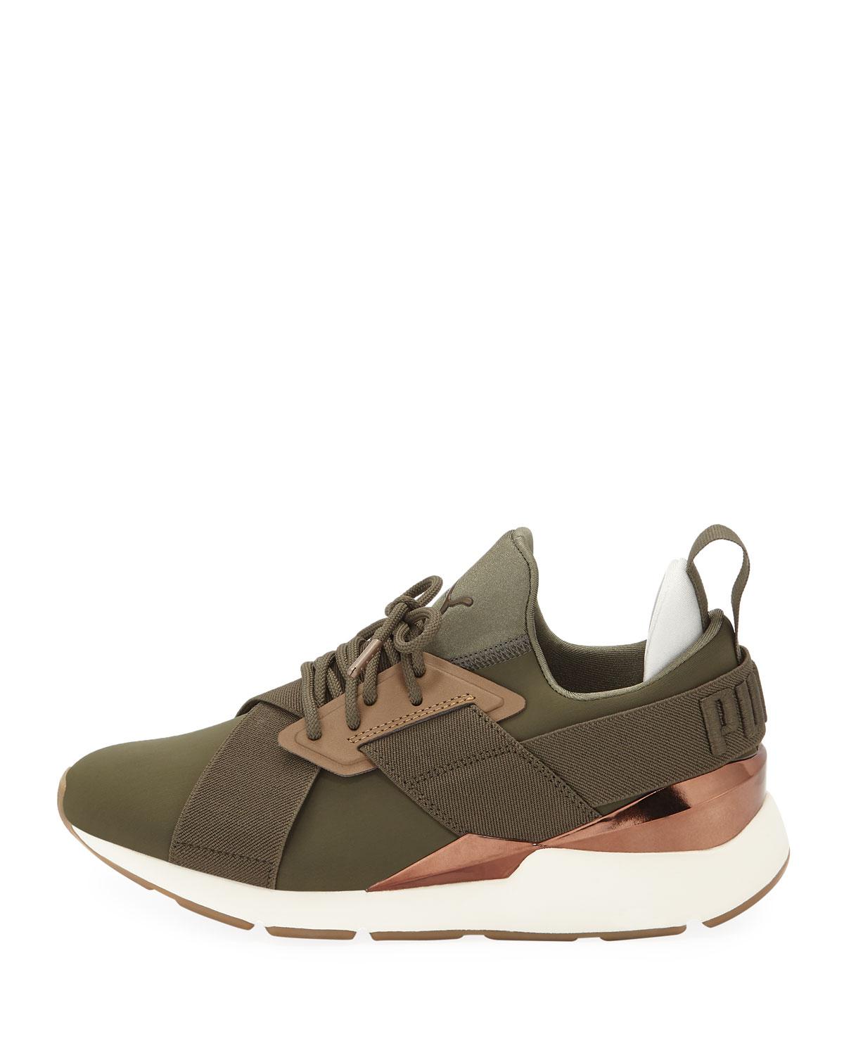 puma muse metal green