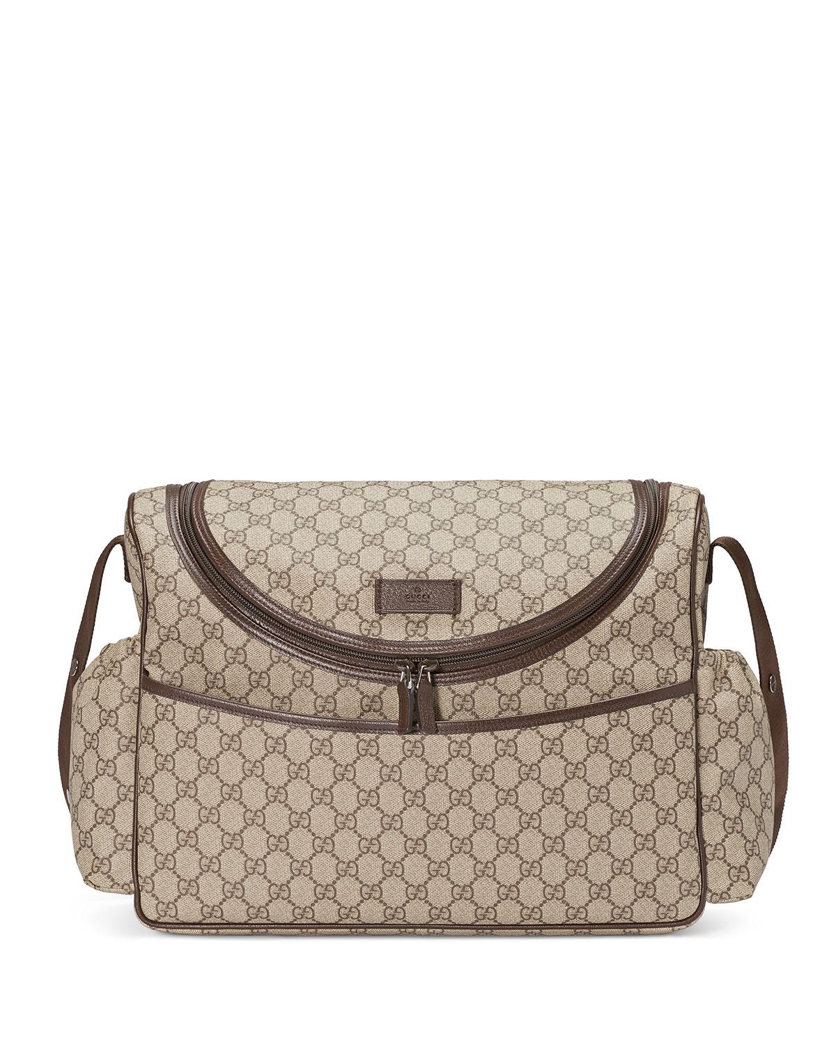 Lyst Gucci Basic GG Supreme Canvas Diaper Bag in Natural