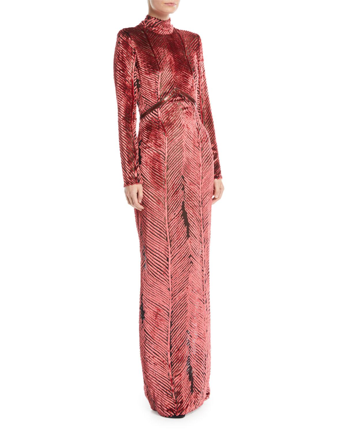 turtleneck gown with sleeves