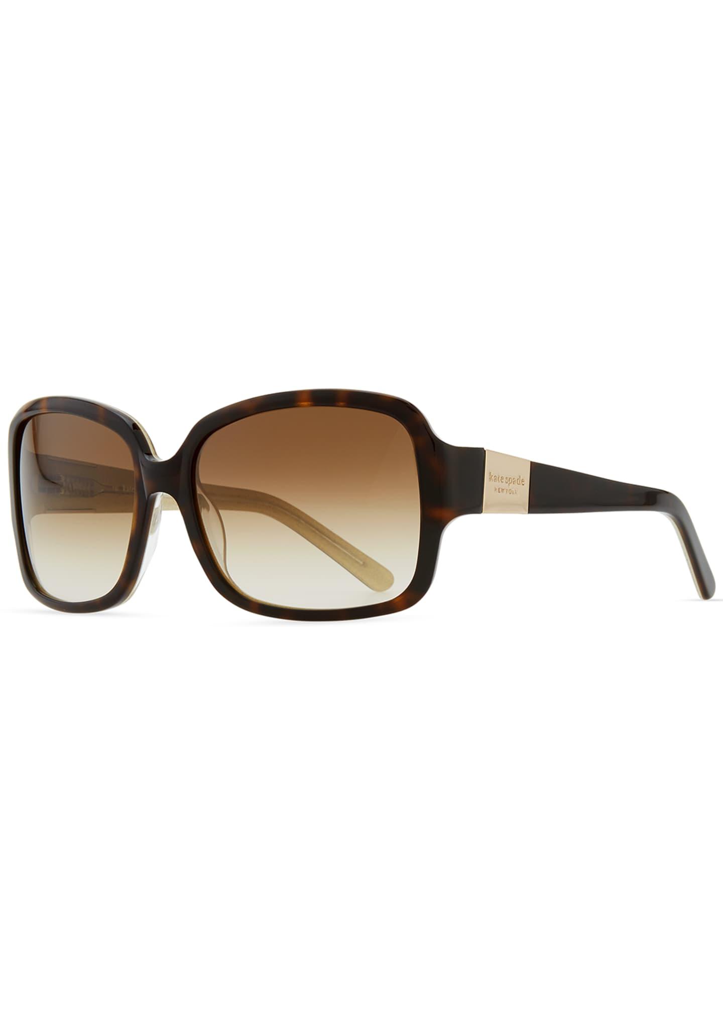 Kate Spade Lulu Square Sunglasses in Tortoise Gold (Brown) Lyst