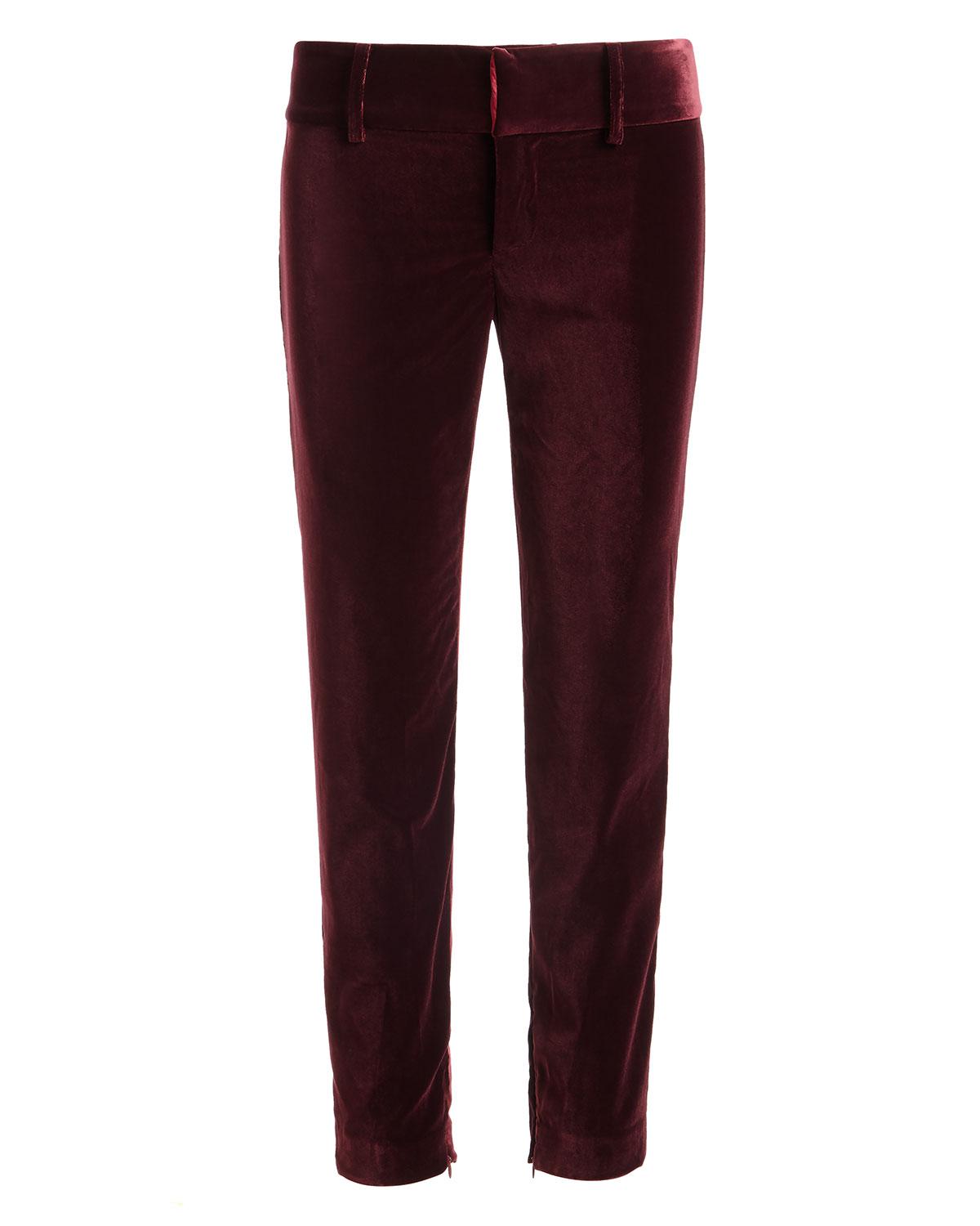 alice and olivia velvet pants