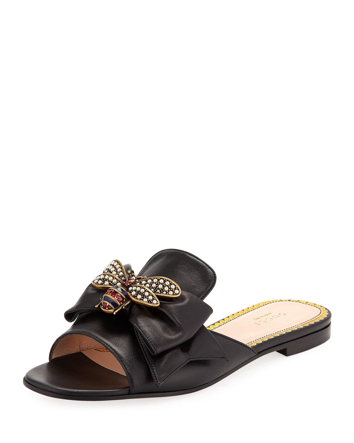 gucci embellished slides