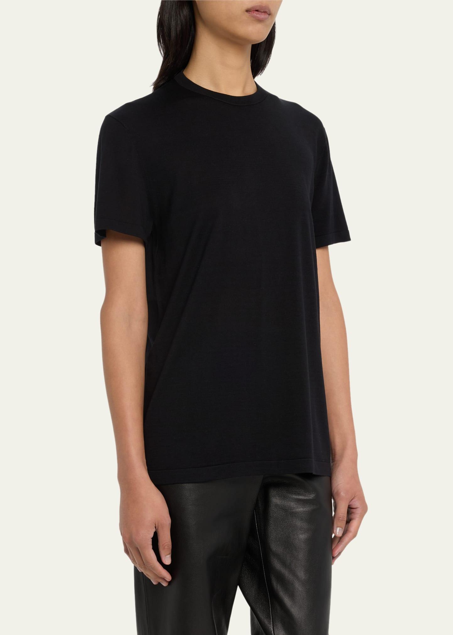Silk knit t shirt 2025