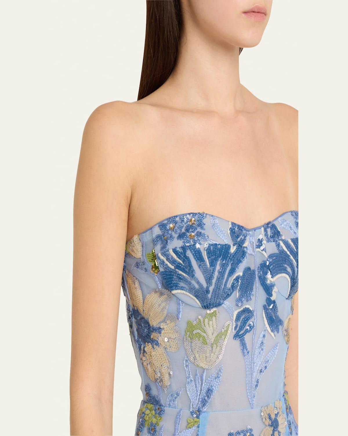 Bronx and Banco Dahlia Maxi Dress in Blue | Lyst