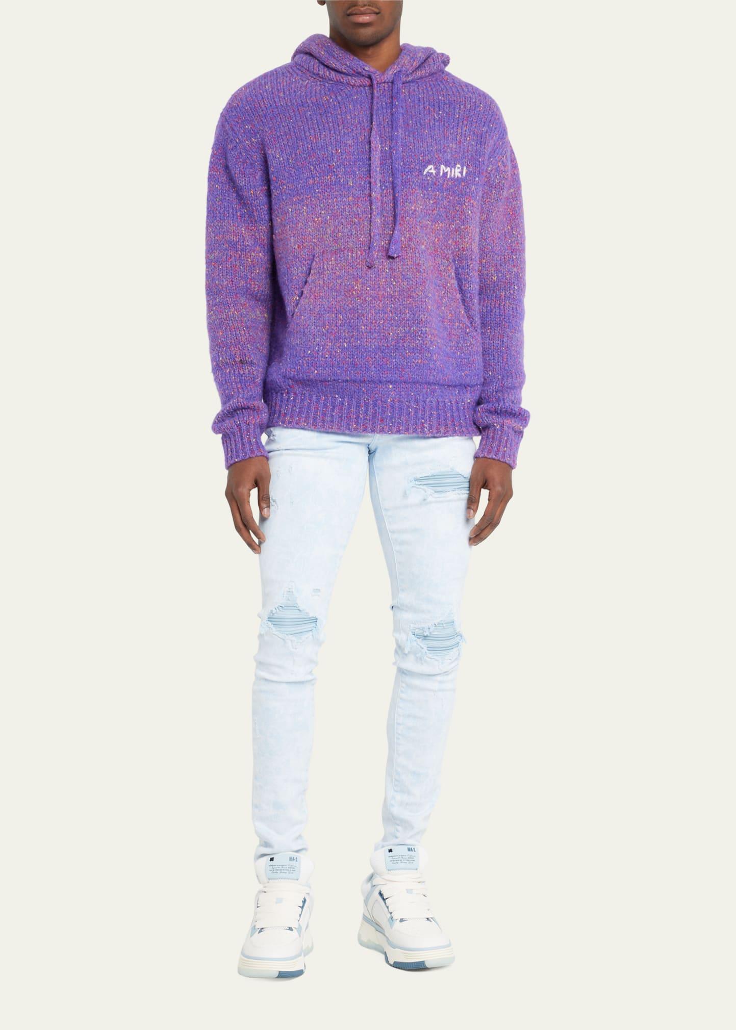 Amiri Space-dyed Knit Hoodie in Purple for Men | Lyst
