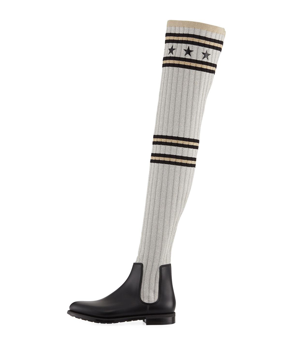givenchy over the knee rain boots