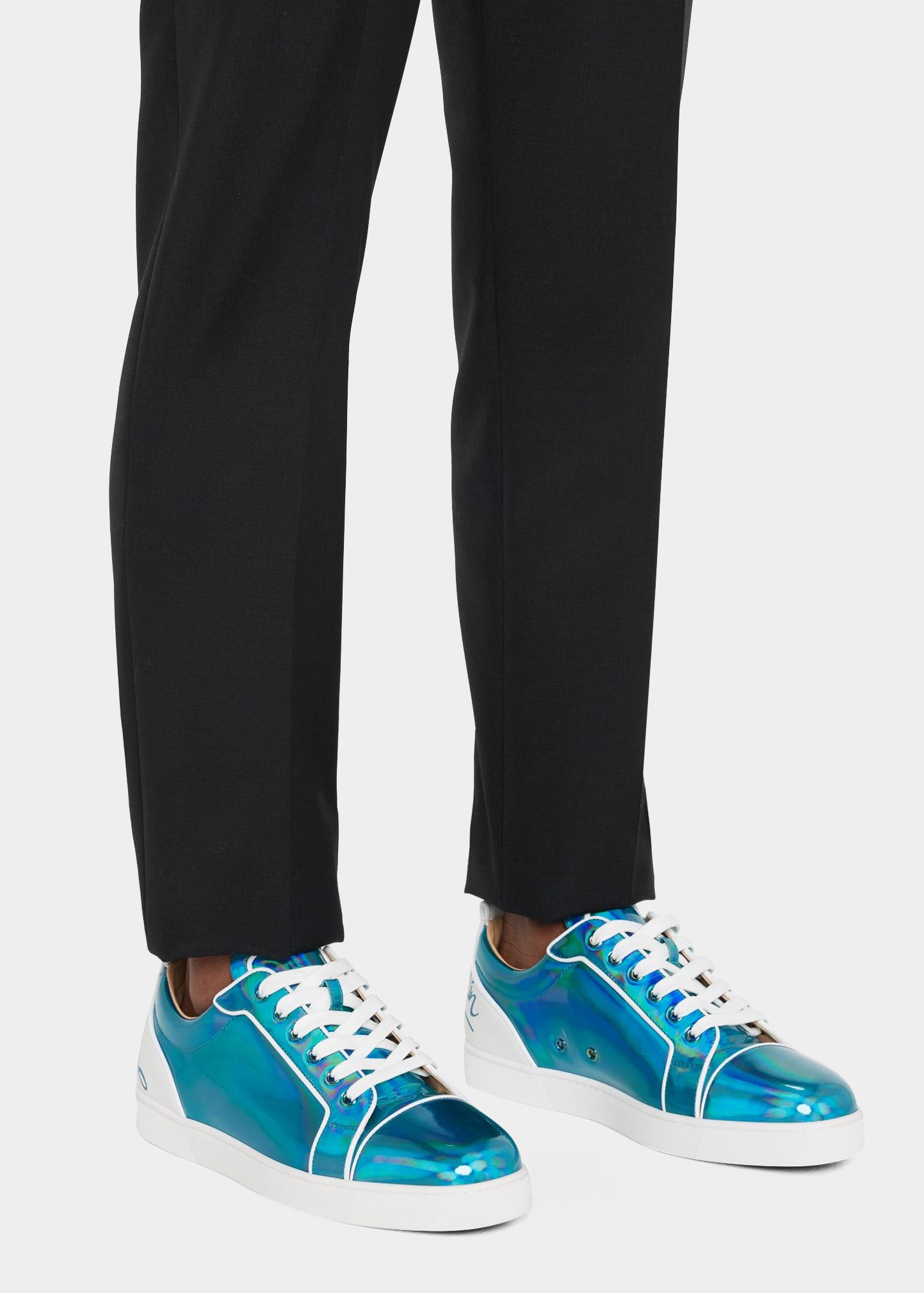Christian Louboutin Fun Louis Junior Flat Low Top Sneaker in Blue for Men