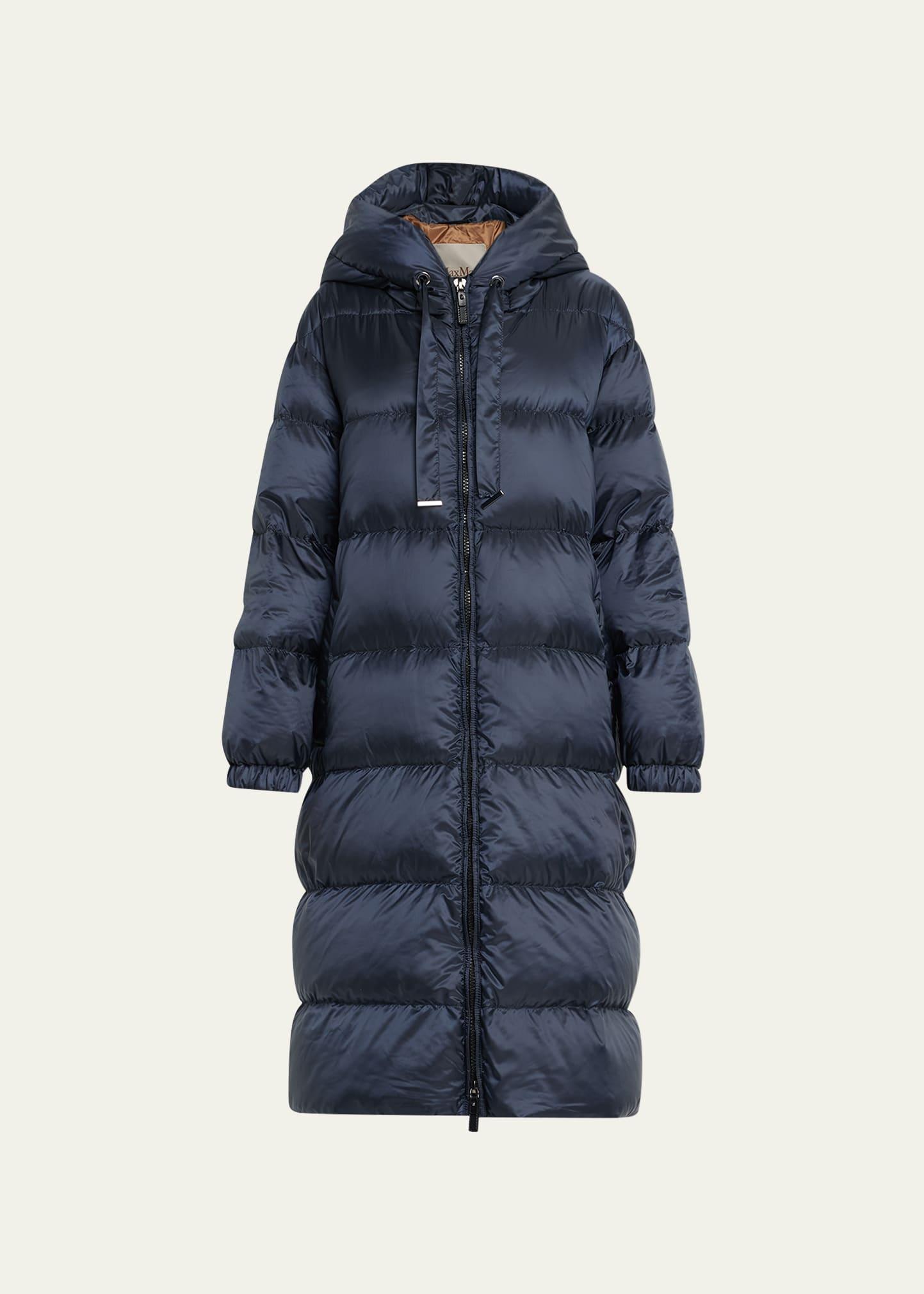 Max Mara Seipa Quilted Coat in Blue | Lyst