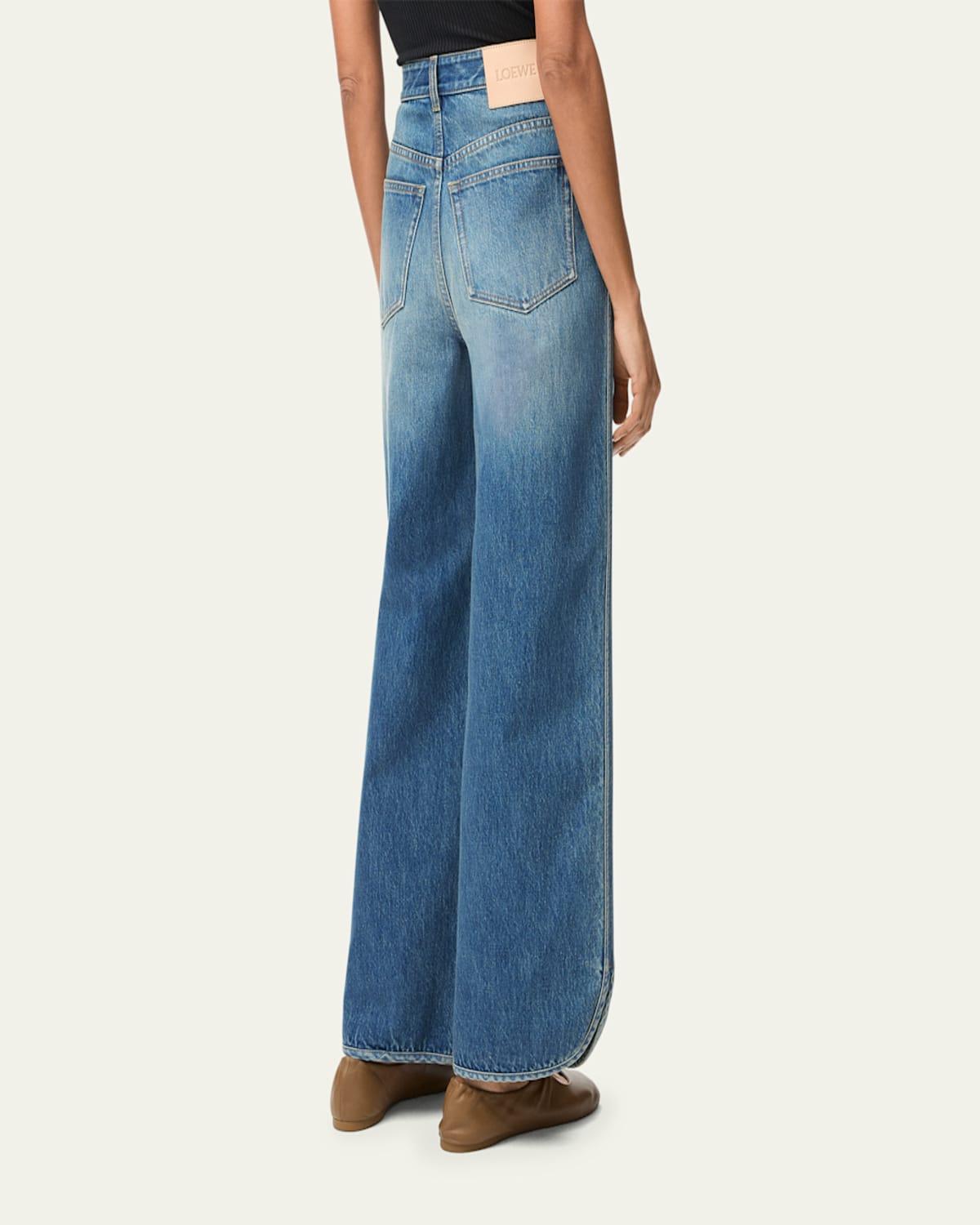 デニム・ジーパン LOEWE HIGH WAISTED DENIM JEANS Loewe High waisted jeans in denim | REVERSIBLE