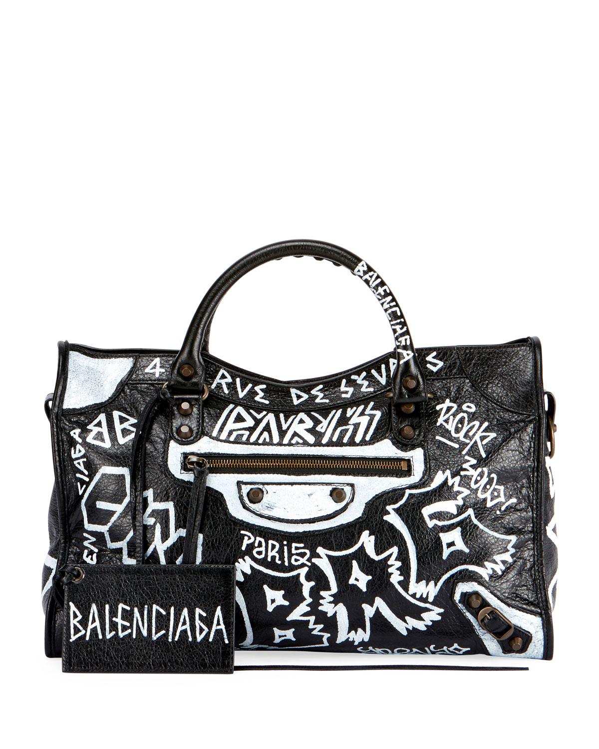 balenciaga graffiti handbag