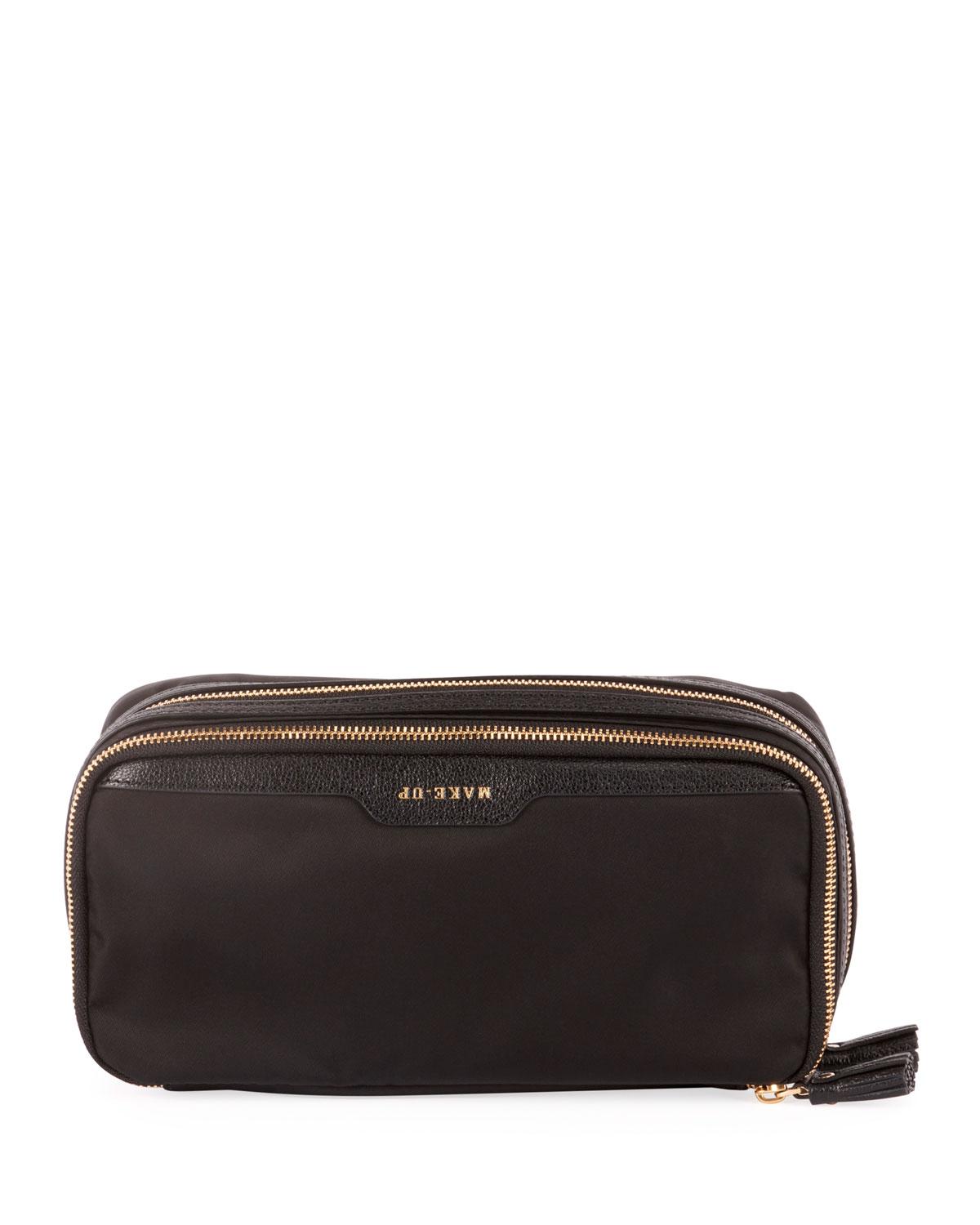 Anya Hindmarch Synthetic Nylon Zip Travel Cosmetic Bag in Black Lyst