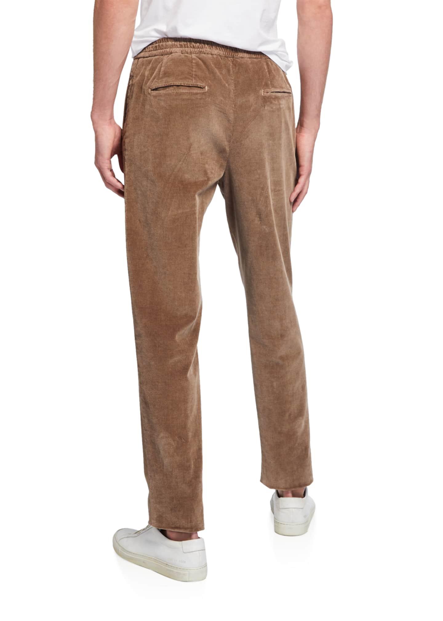 mens pleated corduroy trousers with turn ups