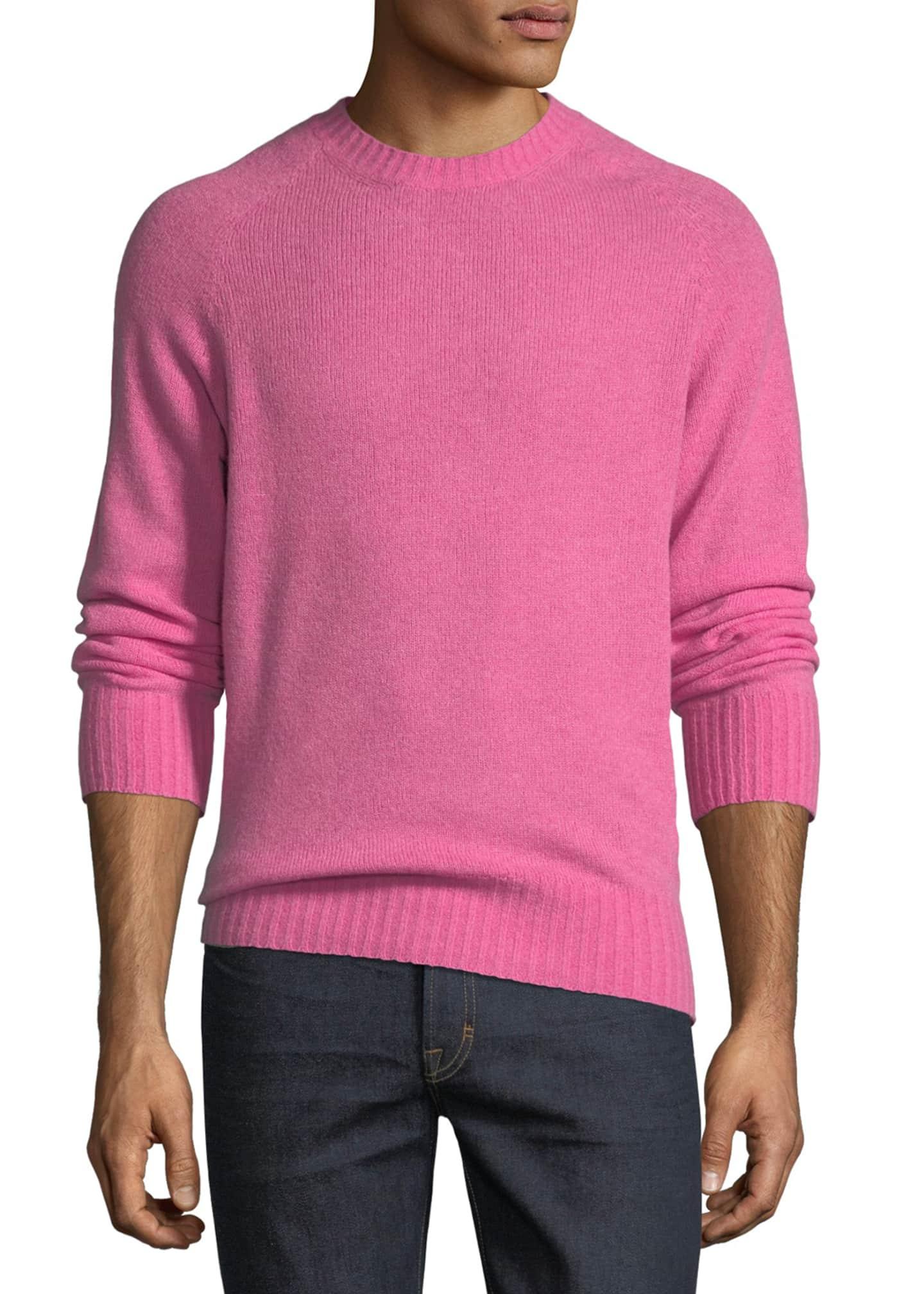 Tom Ford Super-soft Wool-blend Crewneck Sweater in Bright Pink (Pink ...