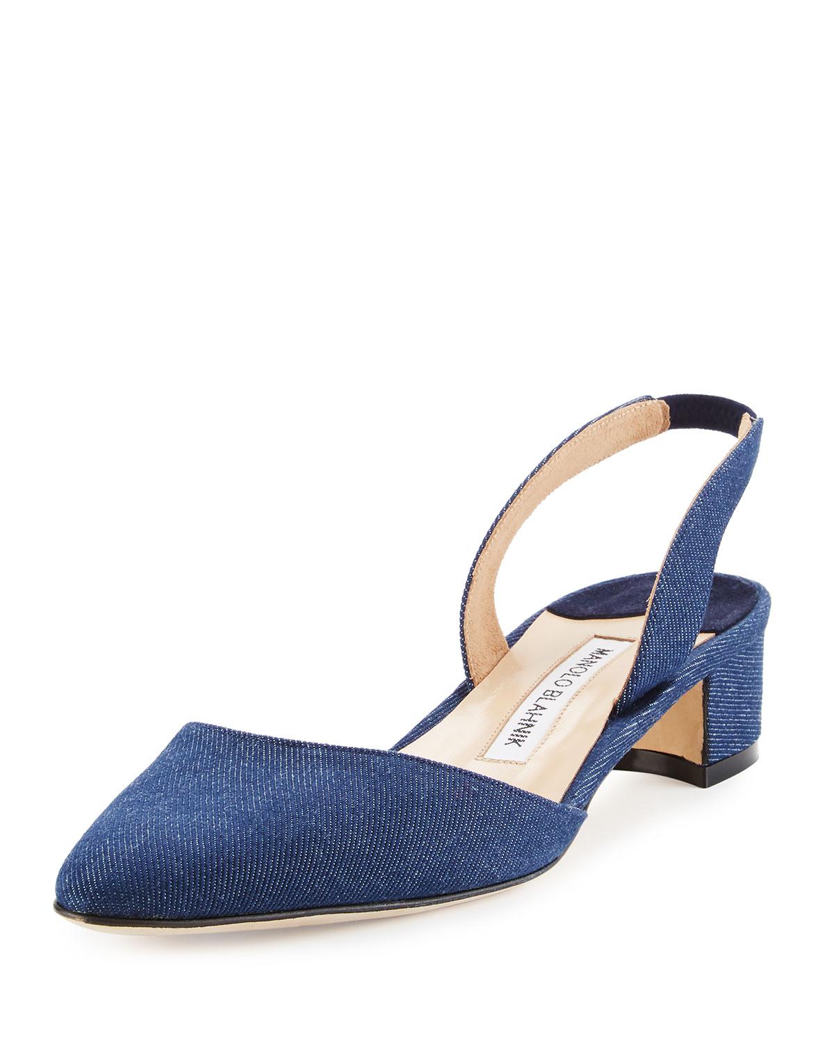 manolo blahnik denim
