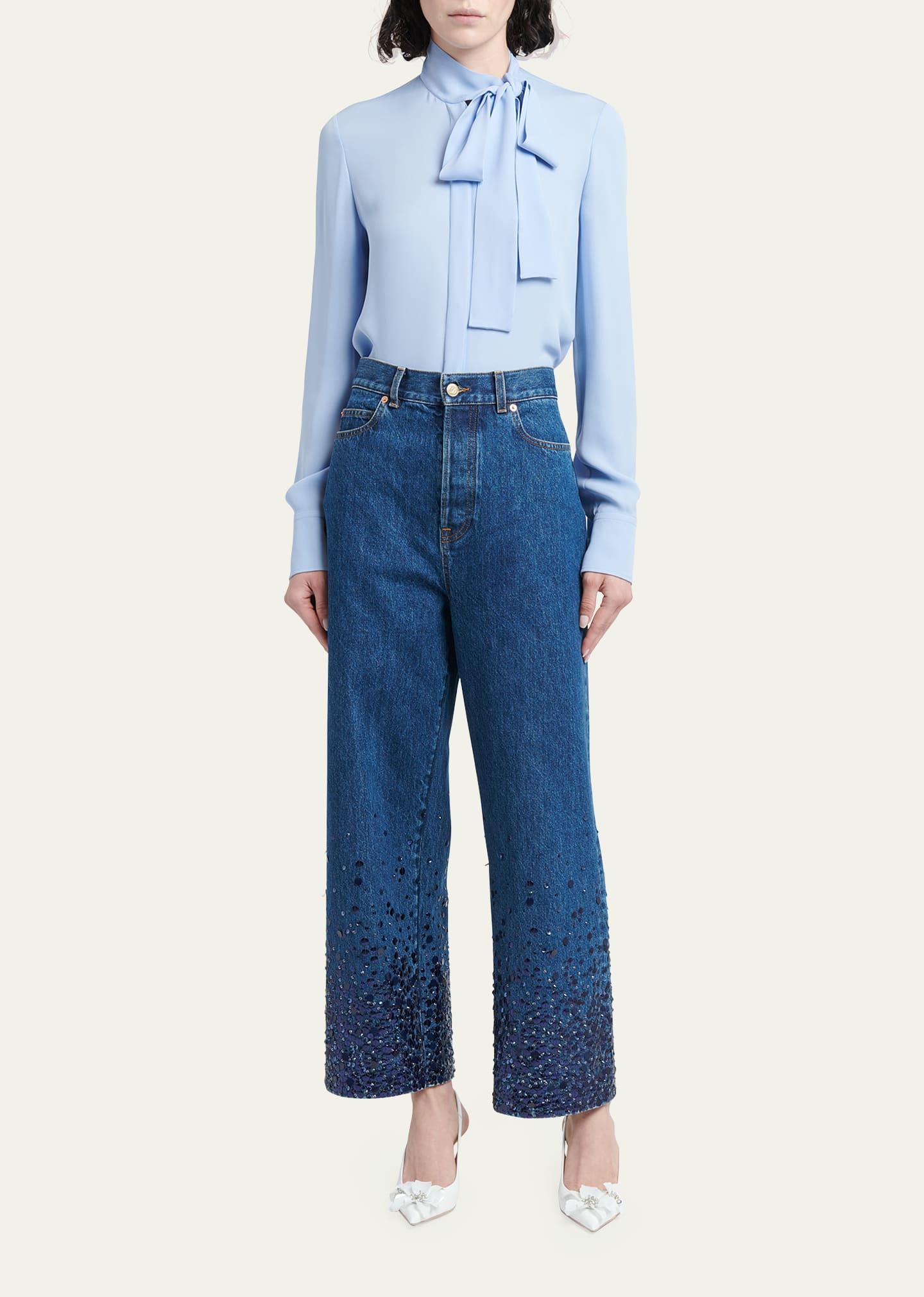 Valentino Garavani Vlogo straight-leg jeans - Blue