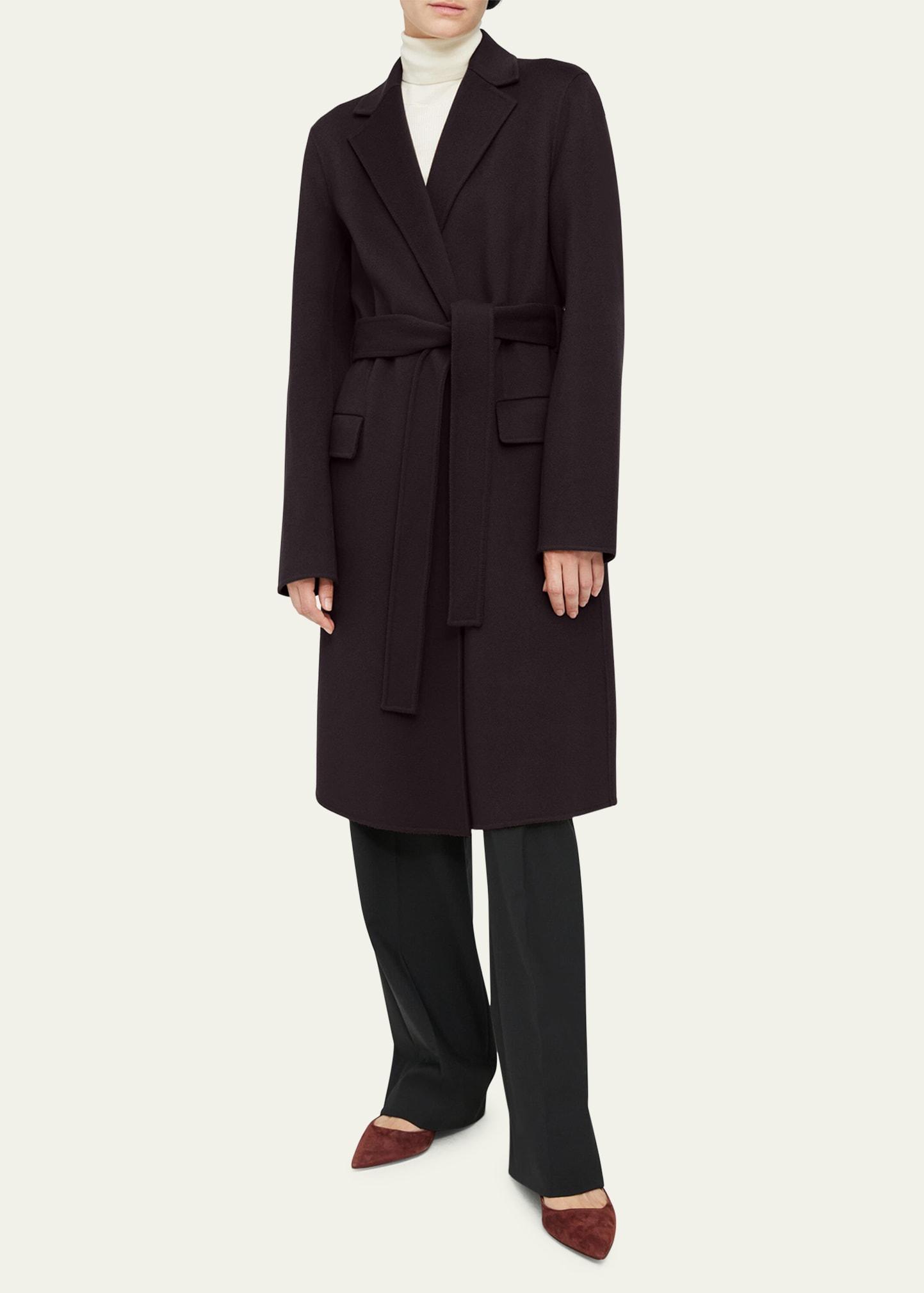 Theory New Divide Belted Wrap Trench Coat in Blue | Lyst