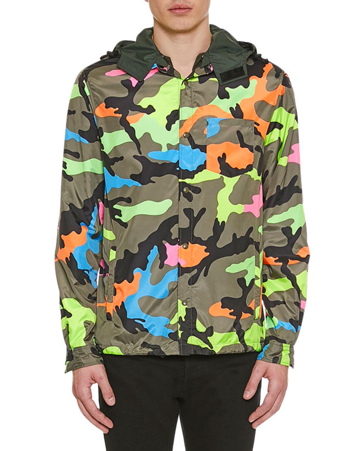 neon camo hoodie