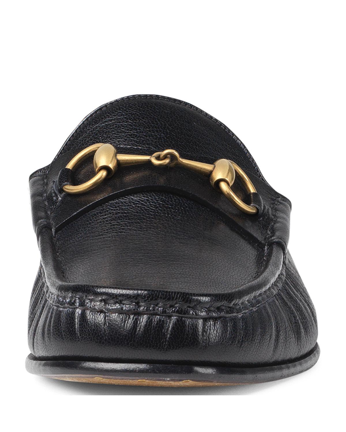 gucci horsebit leather slipper
