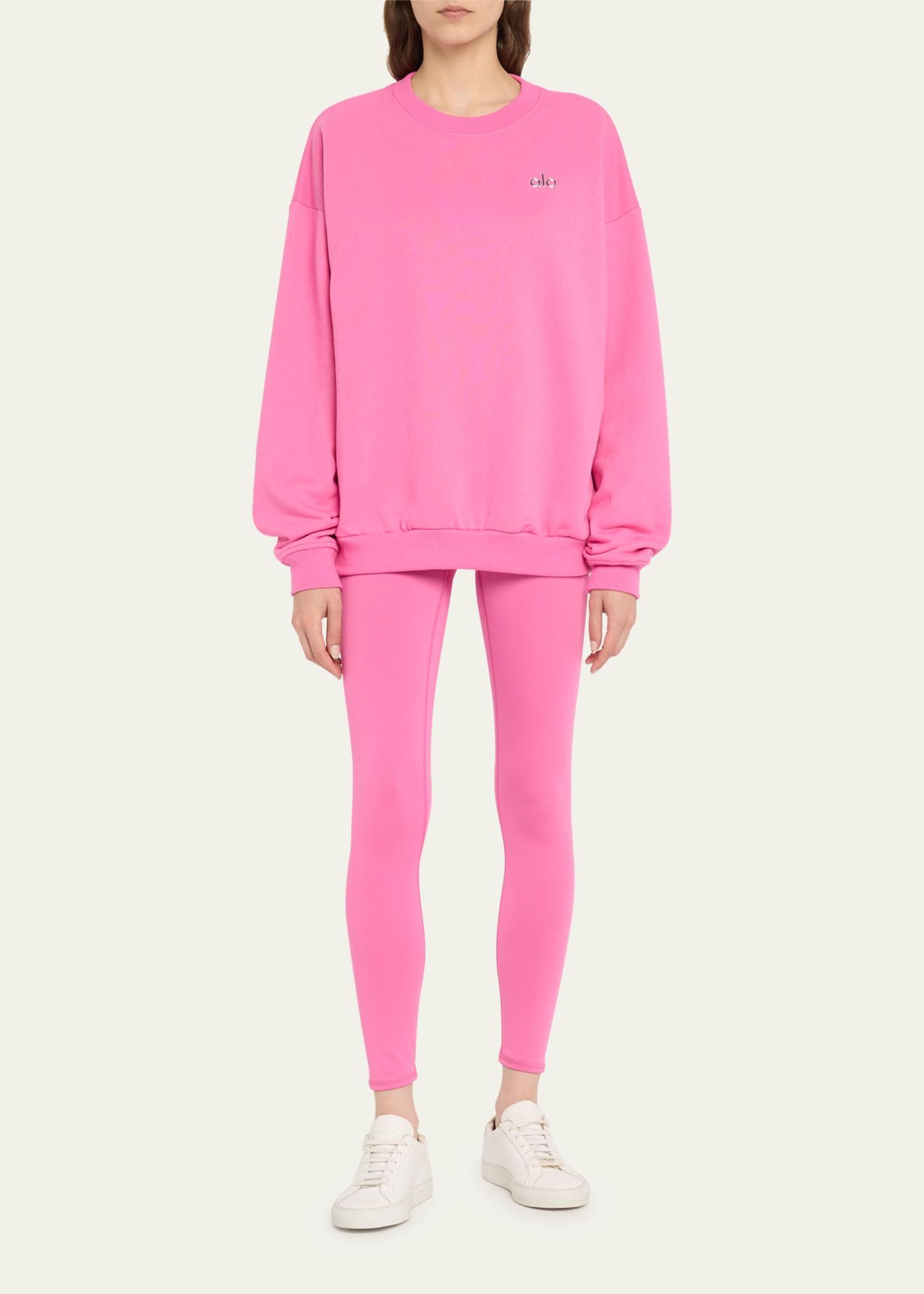 Alo Yoga Accolade Crewneck Pullover in Pink | Lyst