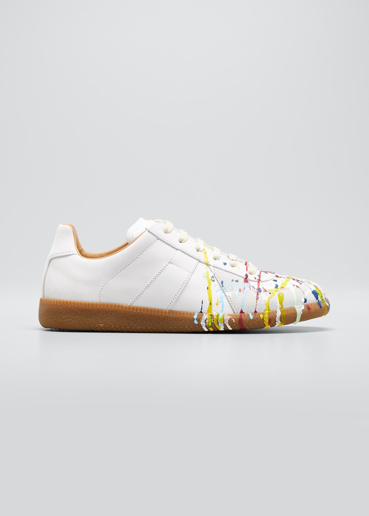 Maison Margiela Replica Paintsplatter Sneakers in White Lyst