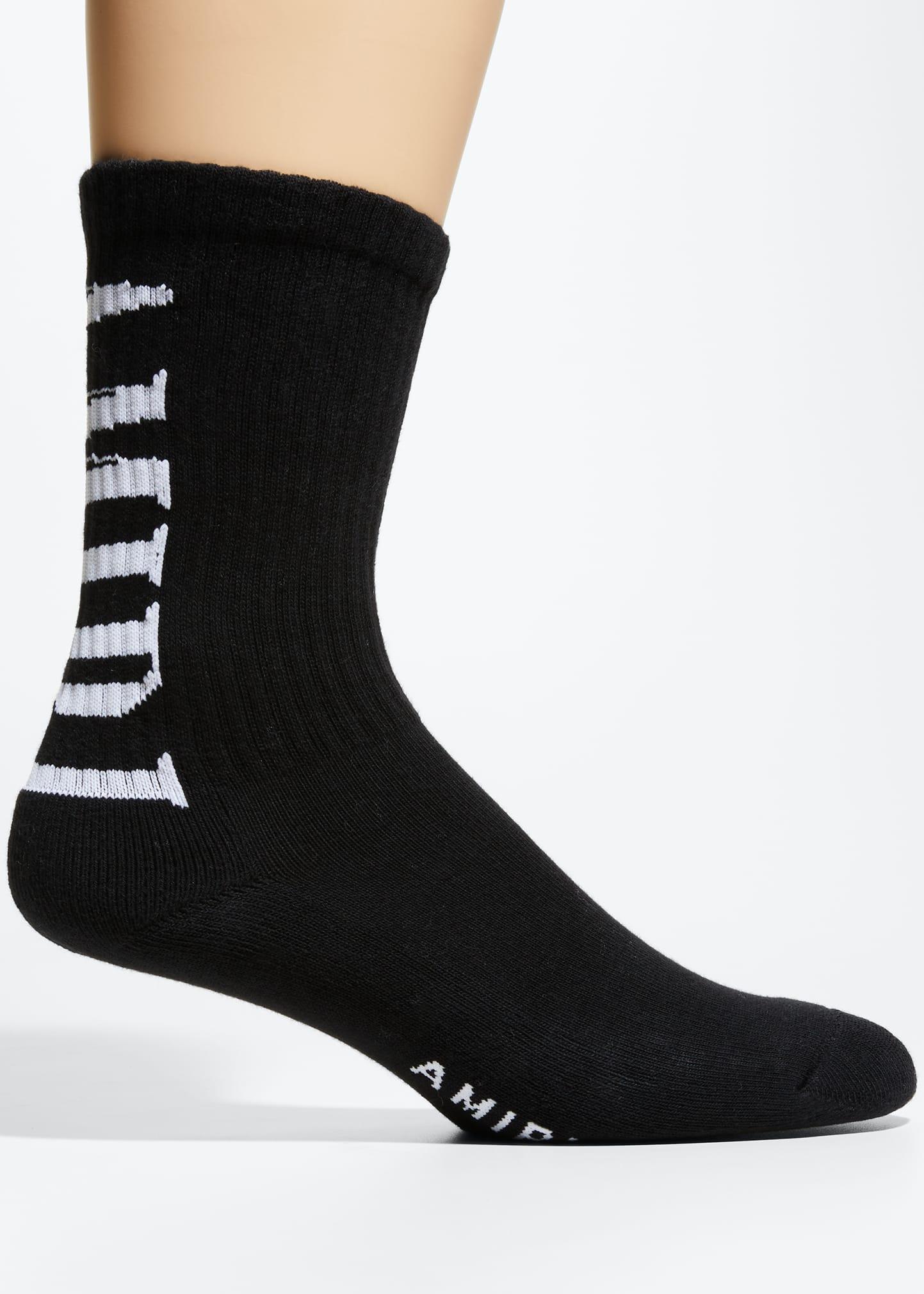 Amiri Vertical Core Logo Socks in Black for Men | Lyst