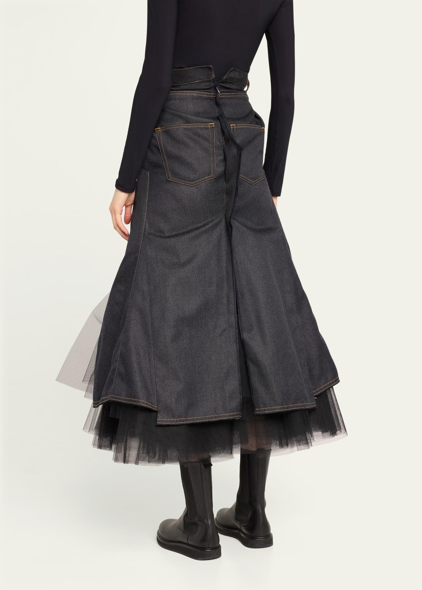 スカート JUNYA WATANABE Woman Skirt Black JOS015051 1 Pleated Midi Skirt JUNYA WATANABE JOS015051 1BLACKXBLACK