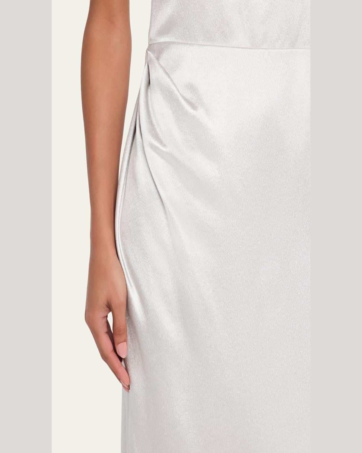 giorgio armani white silk long dress Giorgio Armani Long Silk Bustier Dress - White