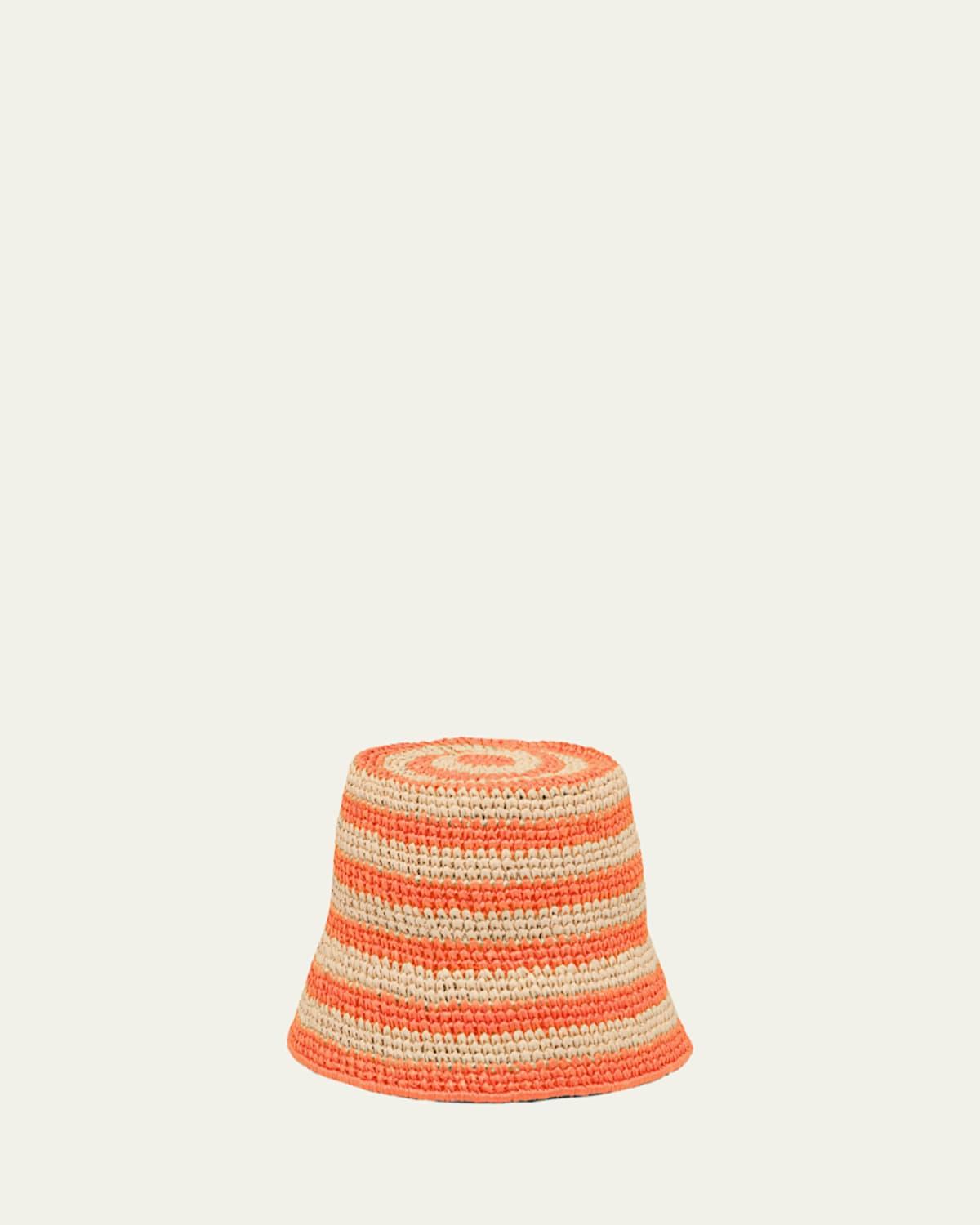 Orange prada bucket hat sale