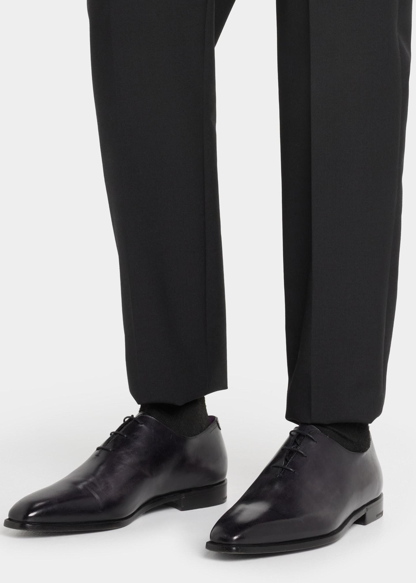 Berluti Demesure Emblematic Leather Oxfords in Black for Men | Lyst