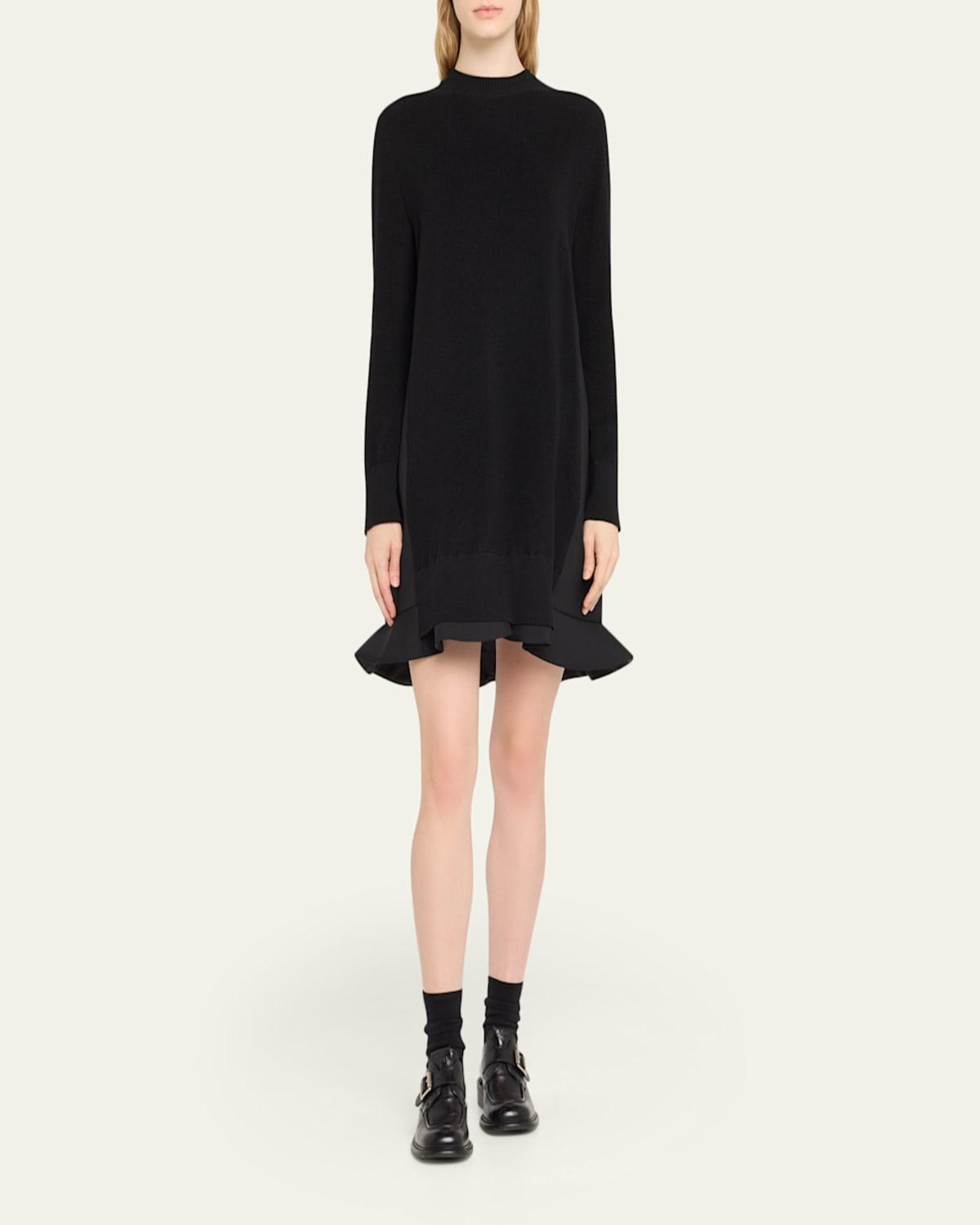 ワンピース SACAI DRESSES WHITE - BLACK SACAI SUITING DRESS OFF WHITE BLACK NEW SEASON PARLOUR X