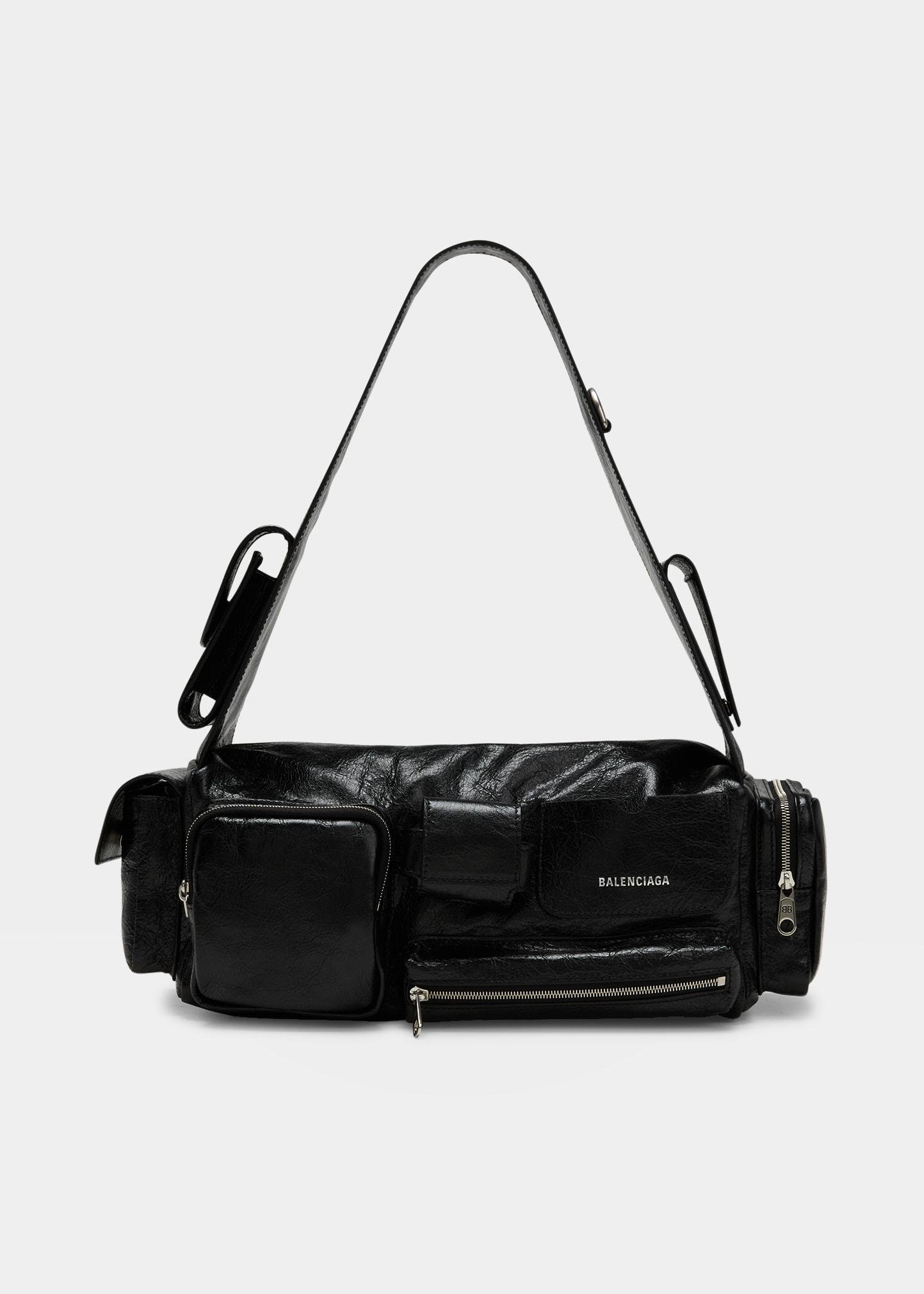 Balenciaga Superbusy Leather Multi-pocket Sling Bag in Black for Men | Lyst