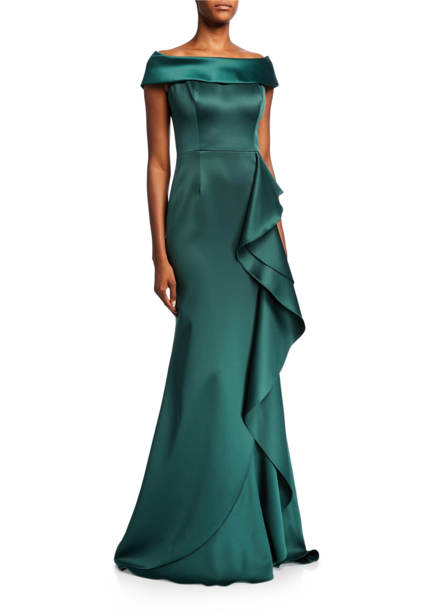 teri jon emerald green dress