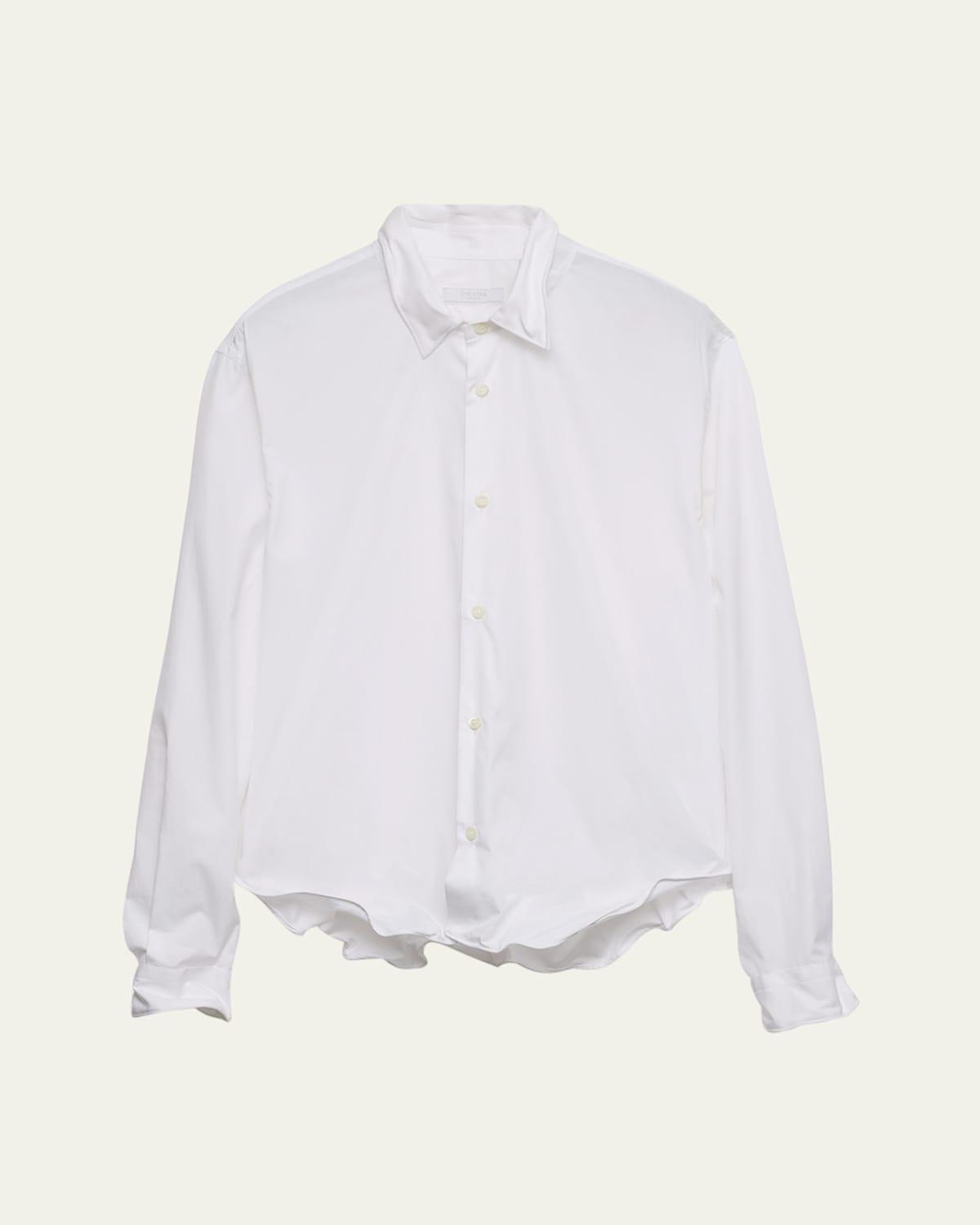 PRADA 25ss ワイヤー コットンシャツ ホワイト Prada Poplin Wire