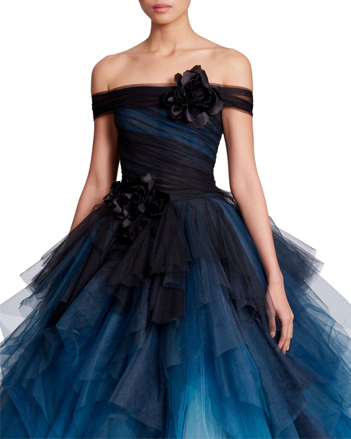 marchesa off shoulder