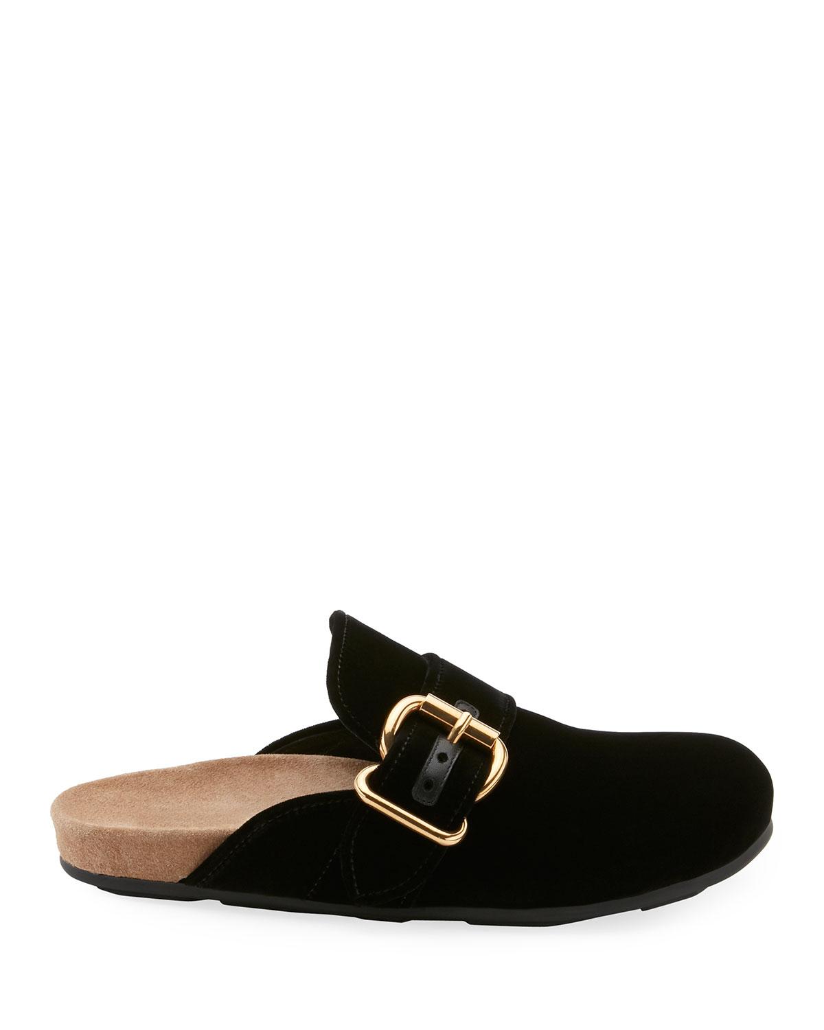 prada velvet clog mule