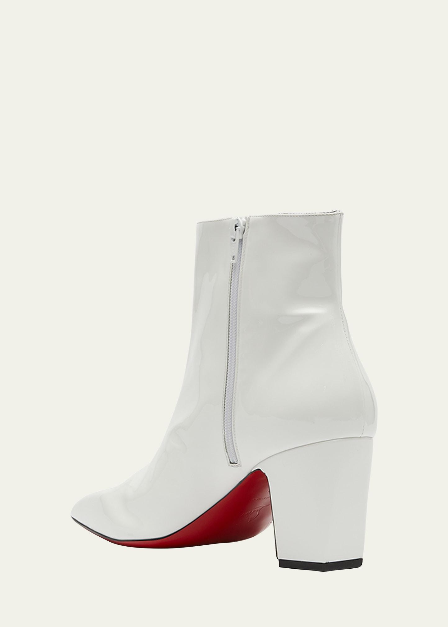 Christian Louboutin Aiglissima 80 Patent Leather Ankle Boots in White for Men Lyst
