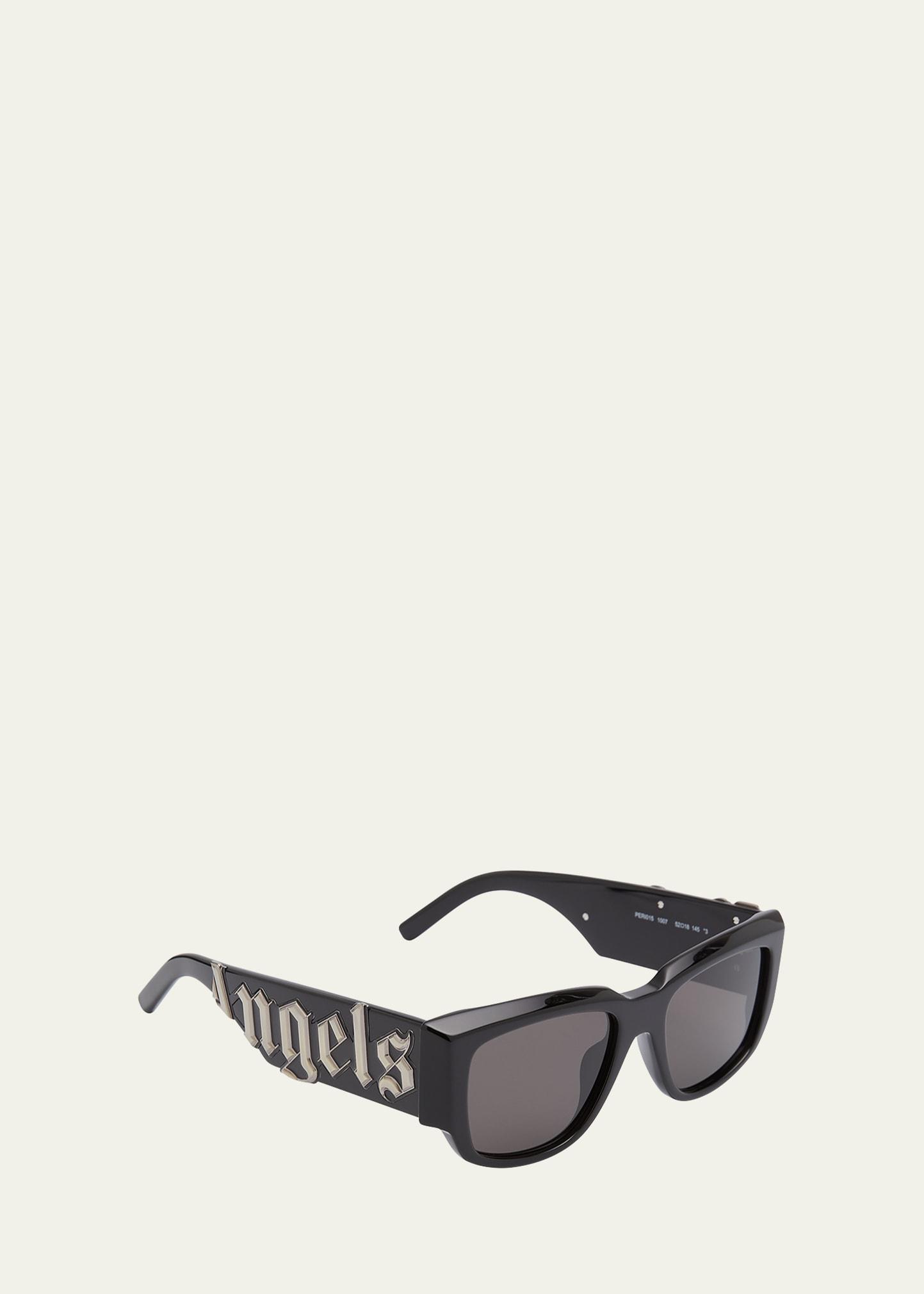 Palm Angels Laguna Maxi-logo Restangle Sunglasses in White for Men | Lyst