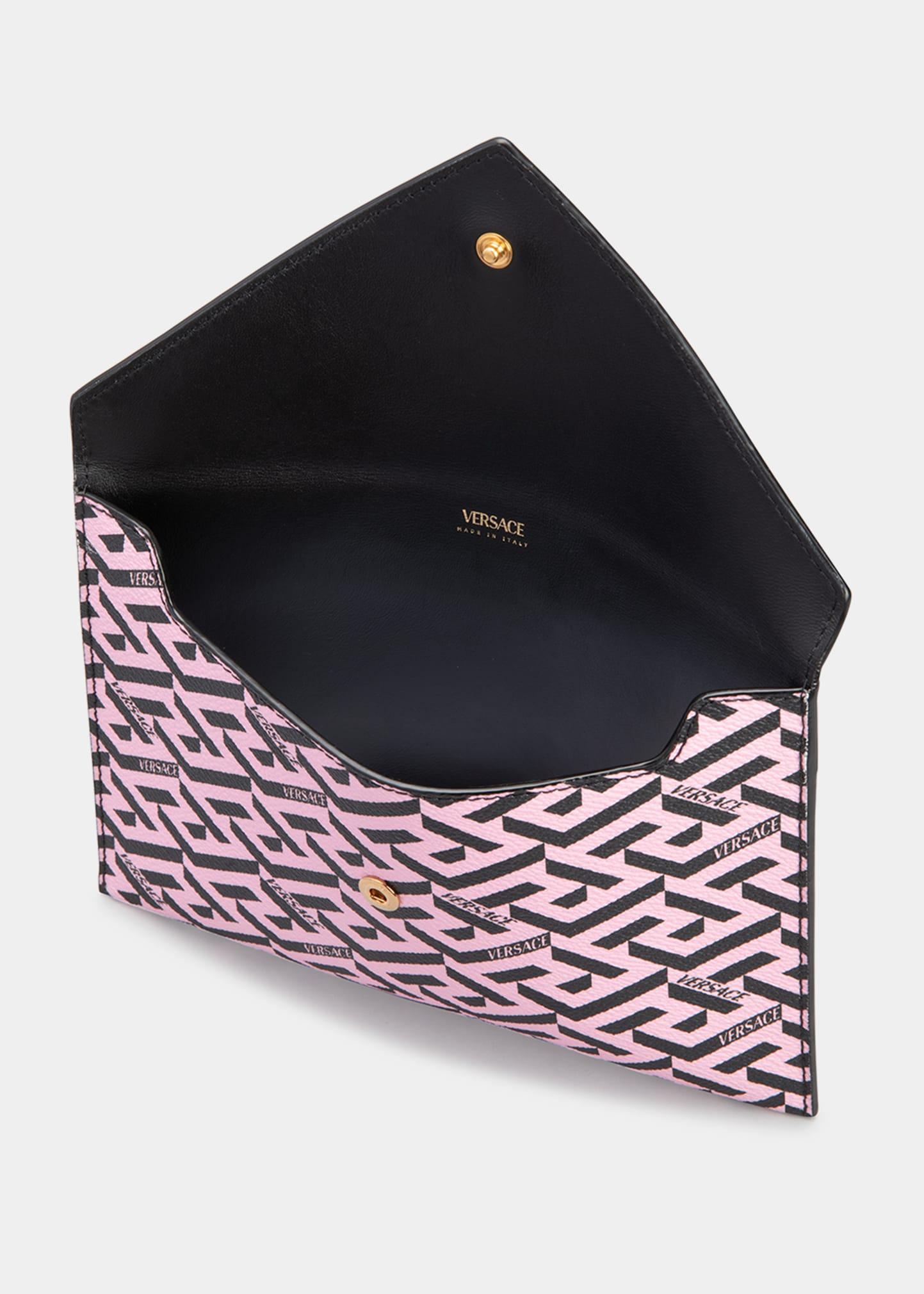 Versace 3-piece Greca Printed Envelope Pouch Bag Set in Black | Lyst