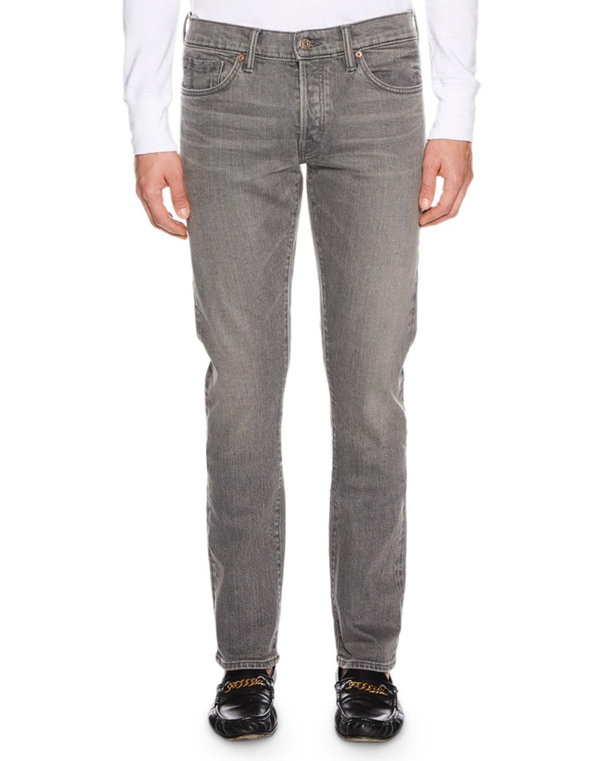 Tom Ford Men's Straight-fit Stretch-denim Jeans in Gray for Men - Lyst