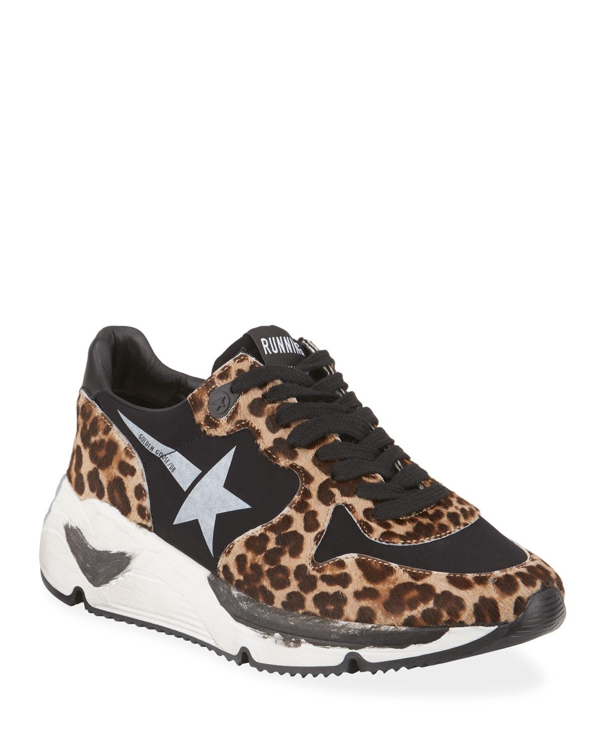 golden goose sneakers animal print