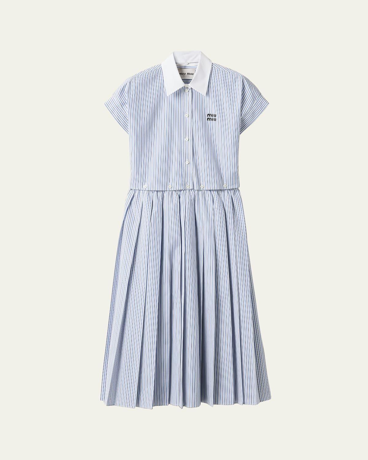 MiuMiu ニットシルク ミディドレス シンプル エレガントスタイル MiuMiu ニットシルク ミディドレス シンプル エレガントスタイル