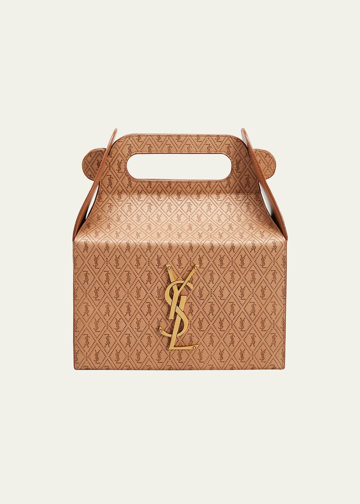 Saint Laurent Ysl Lunch Box Tote Bag in Natural for Men