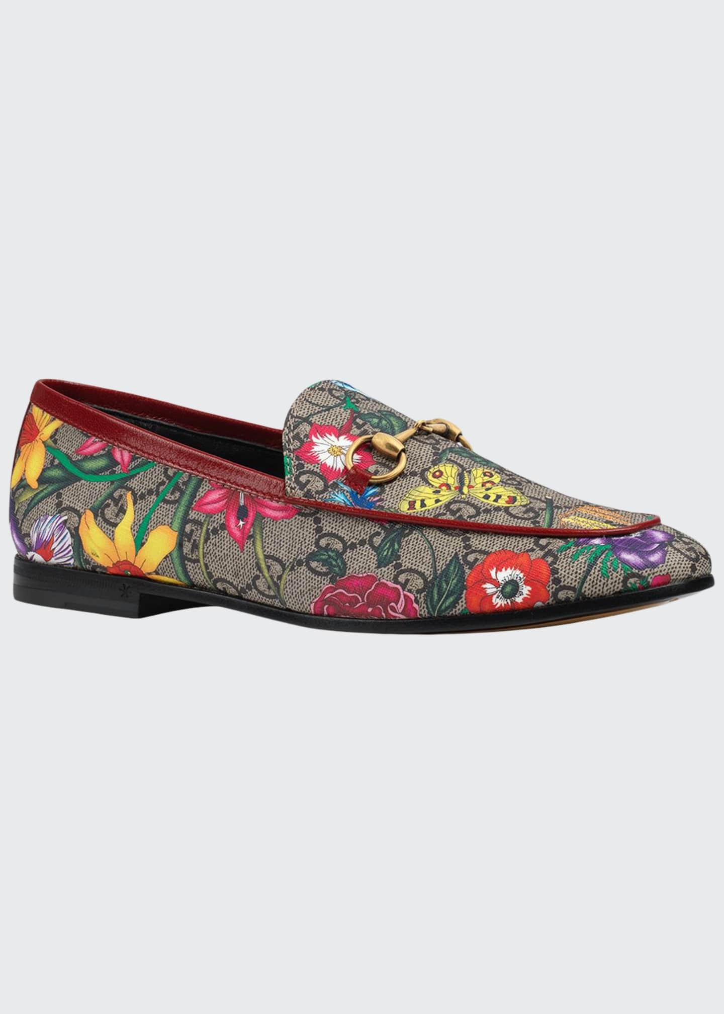 Gucci Jordaan Flat Floral Canvas Loafers - Save 8% - Lyst