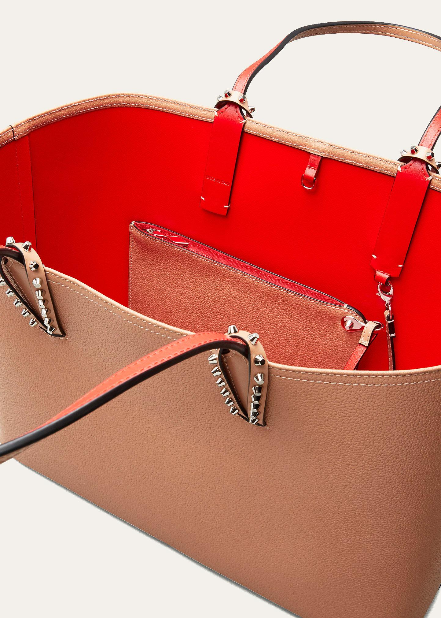 CHRISTIAN LOUBOUTIN: Cabata bag in grained leather - Nude